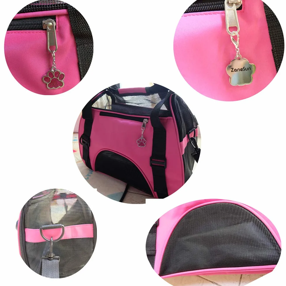 ZaneSun Sac de Transport pour Chat Côté Souple Pliable Approuvé par la compagnie aérienne