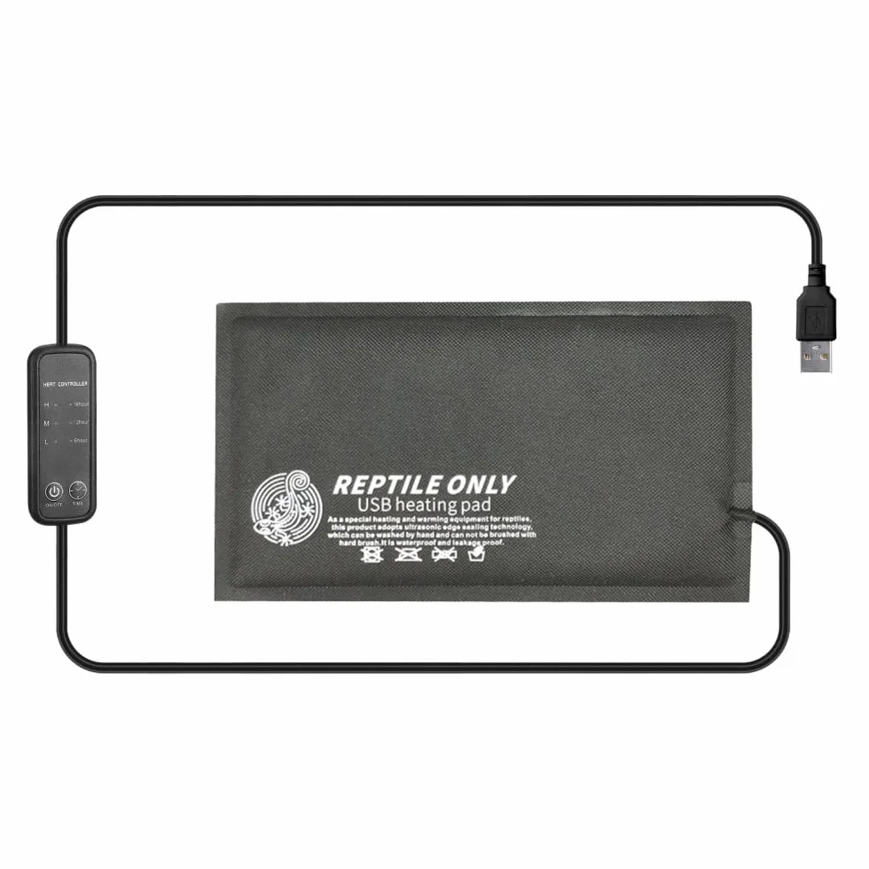 DONGKER Coussin Chauffant pour Reptile, Contrôle de Synchronisation USB Terrarium Chauffe-réservoir