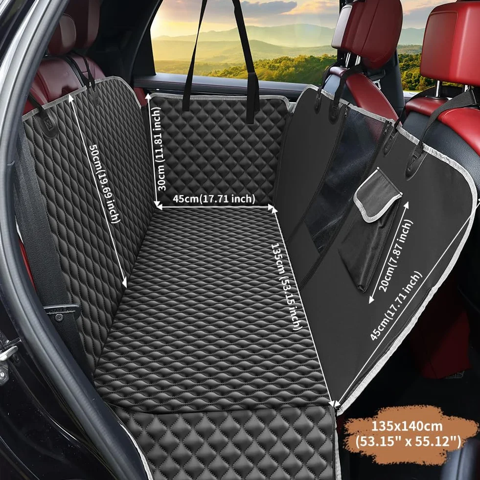 KYG Housse de Siège pour Chien Protection Voiture Imperméable Antidérapant 135x140x32cm