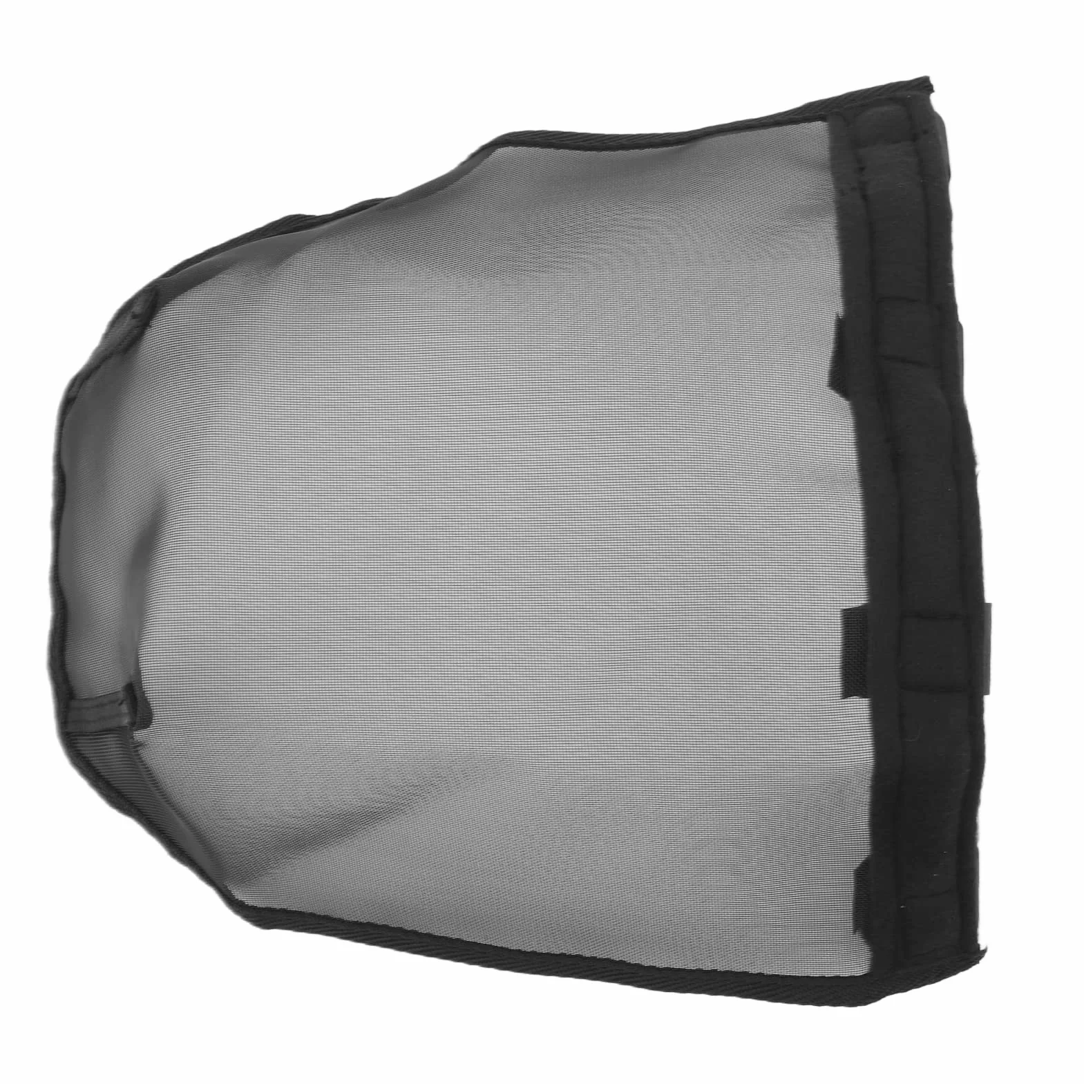 Masque à Mailles Fines Respirant pour Chevaux - Filtre Nasal Anti-Allergies avec Renfort Noir, Taille L