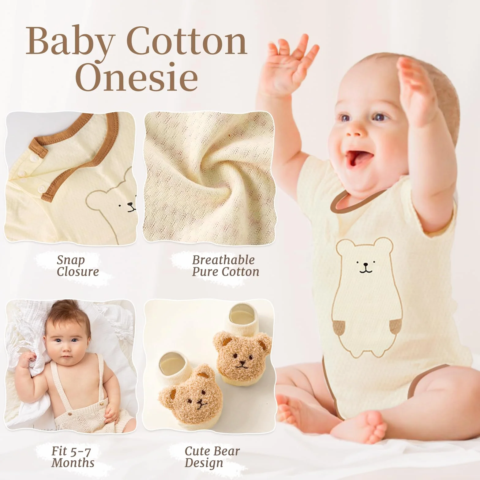 Coffret Naissance Fille Garcon avec Barboteuse Bebe Serviettes Bain Bavoir Chaussettes Hochet