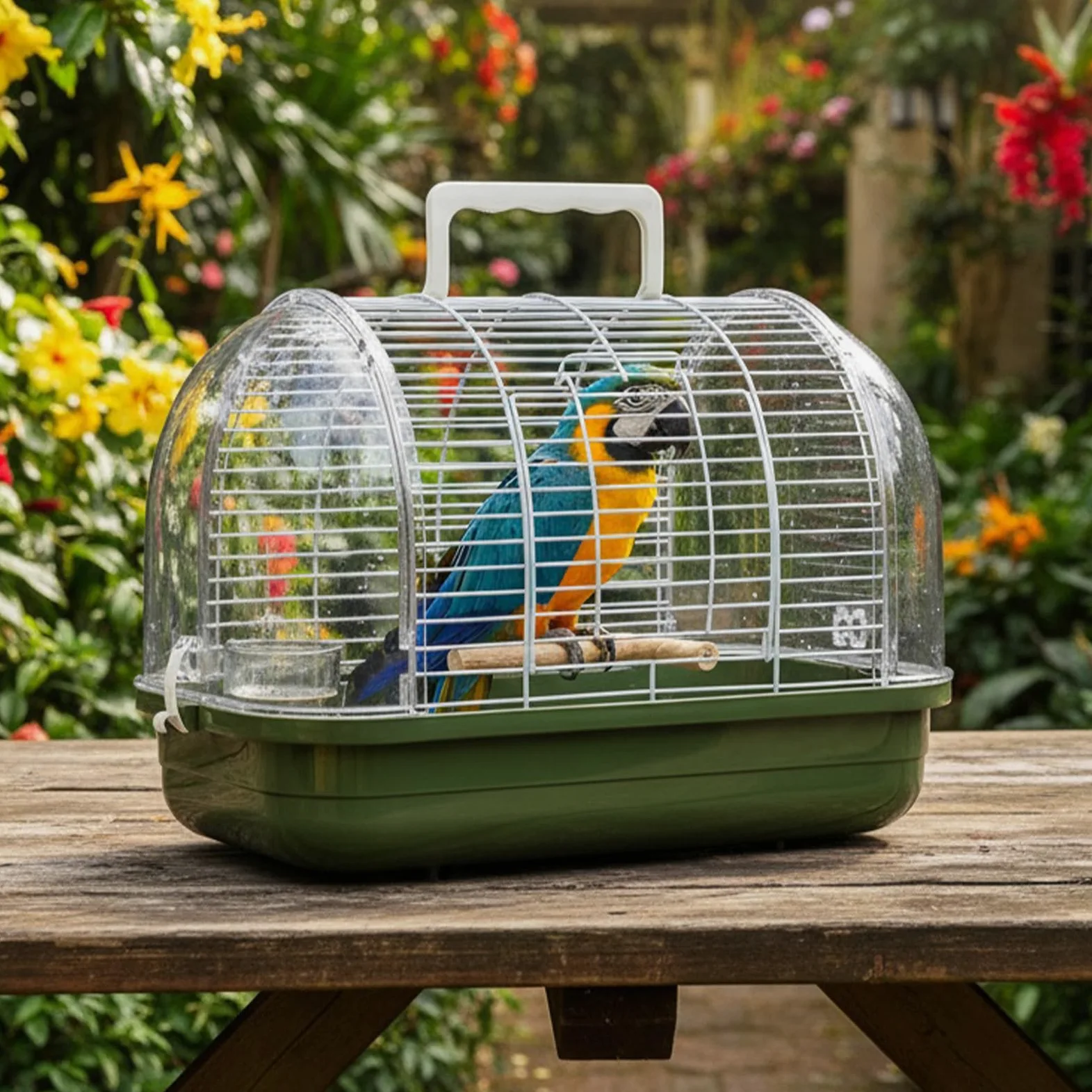 Transporteur d'oiseaux Boîte De Transport avec Un Perchoir Debout Et Une | Cage D'Extérieur Pour Oiseaux pour Perruche, Canari, Calopsitte, Conure et Dragon Barbu