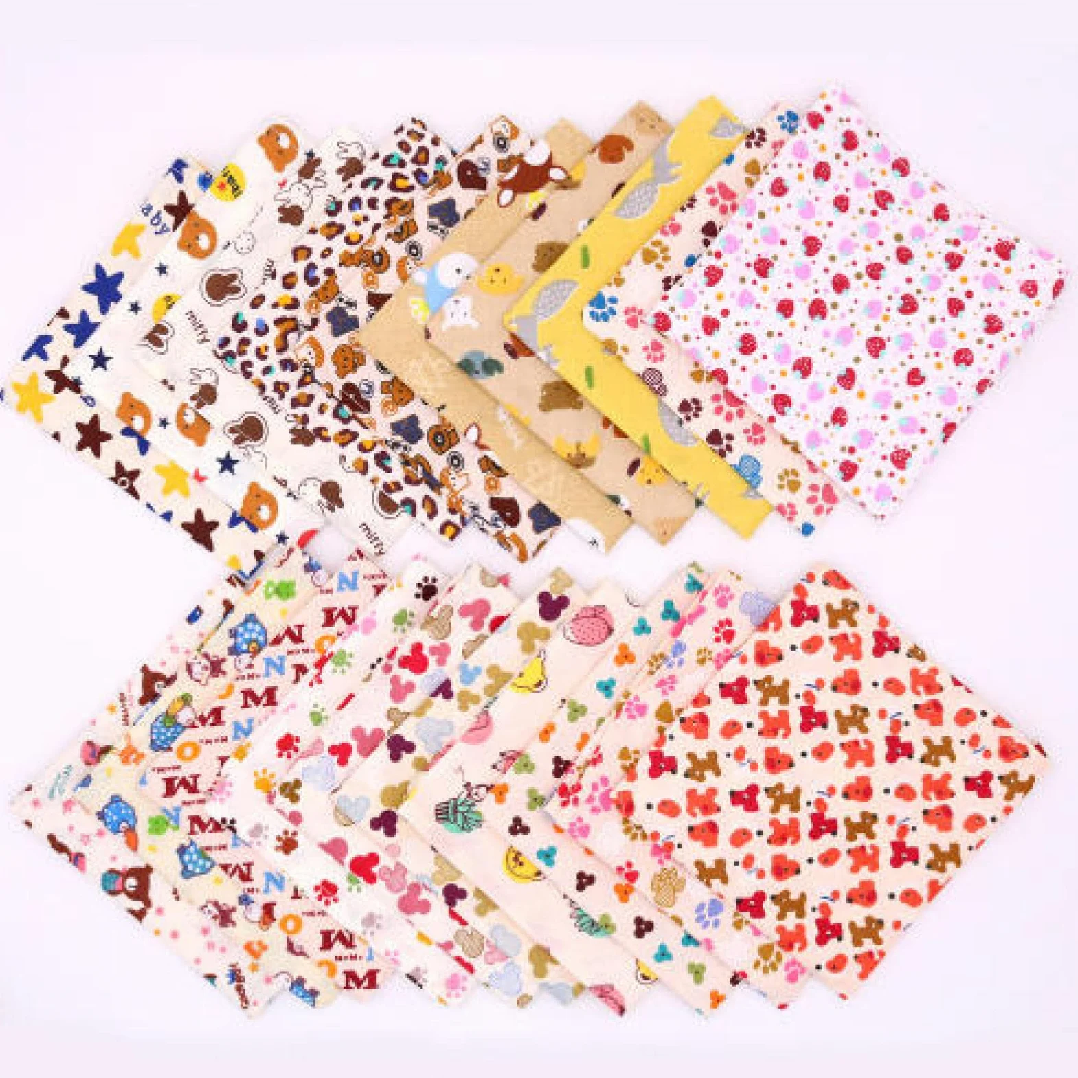 Bandanas pour chiens de style mixte mignon, chiot, chat, écharpe, accessoires de toilettage pour chiens de petite et moyenne taille, 60 pièces M