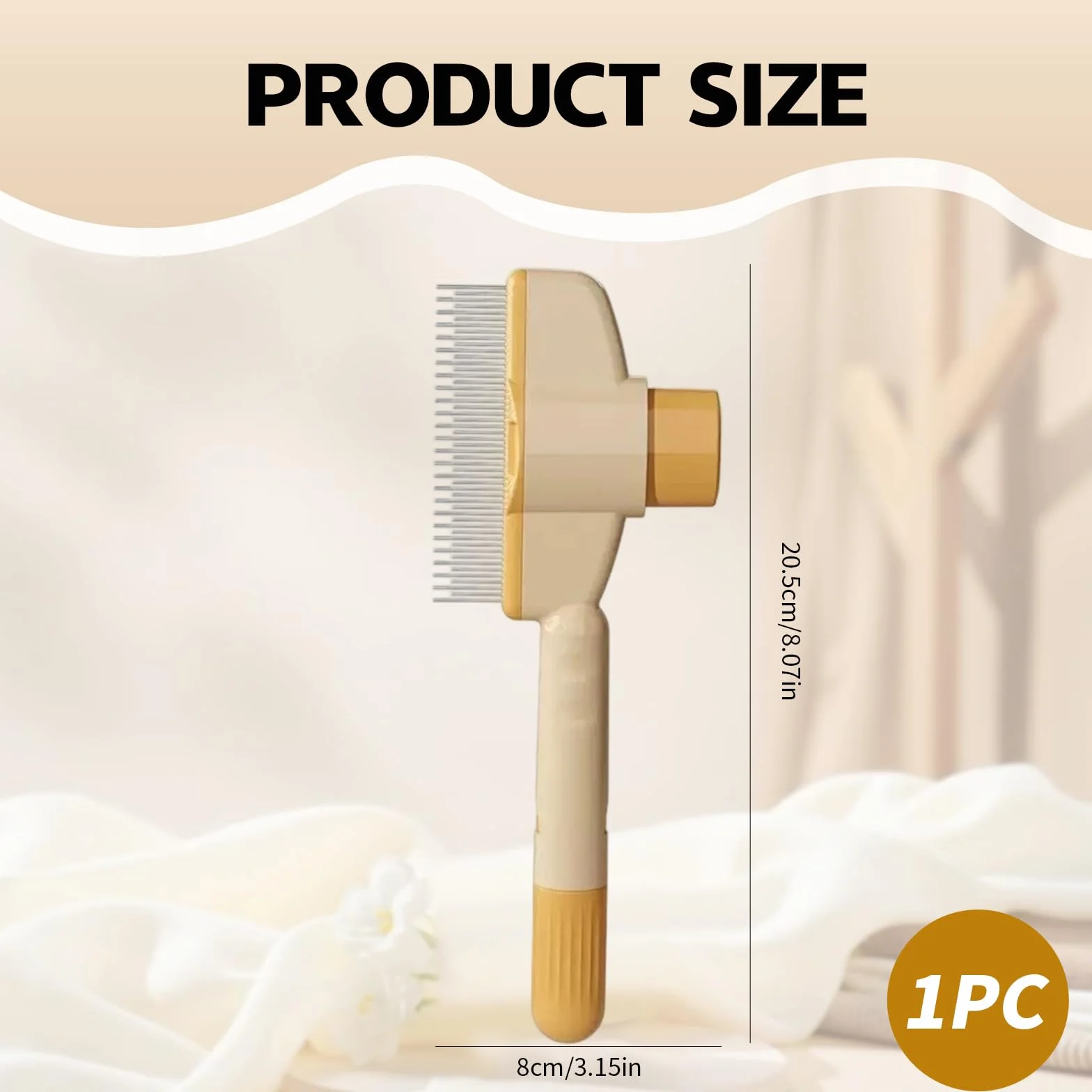 Brosse Activ Pet Attrape'Poils pour Chat et Chien, Élimine 95% Poils Morts