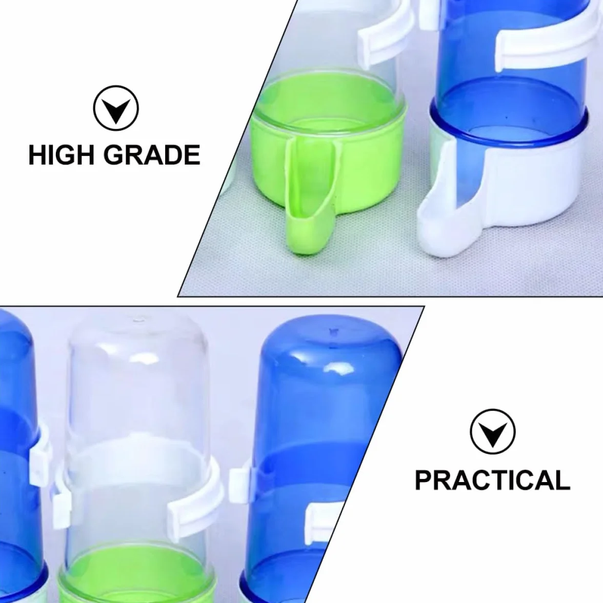 Toyvian Lot de 6 Abreuvoirs Automatiques pour Perroquets 240 ML en Plastique Solide