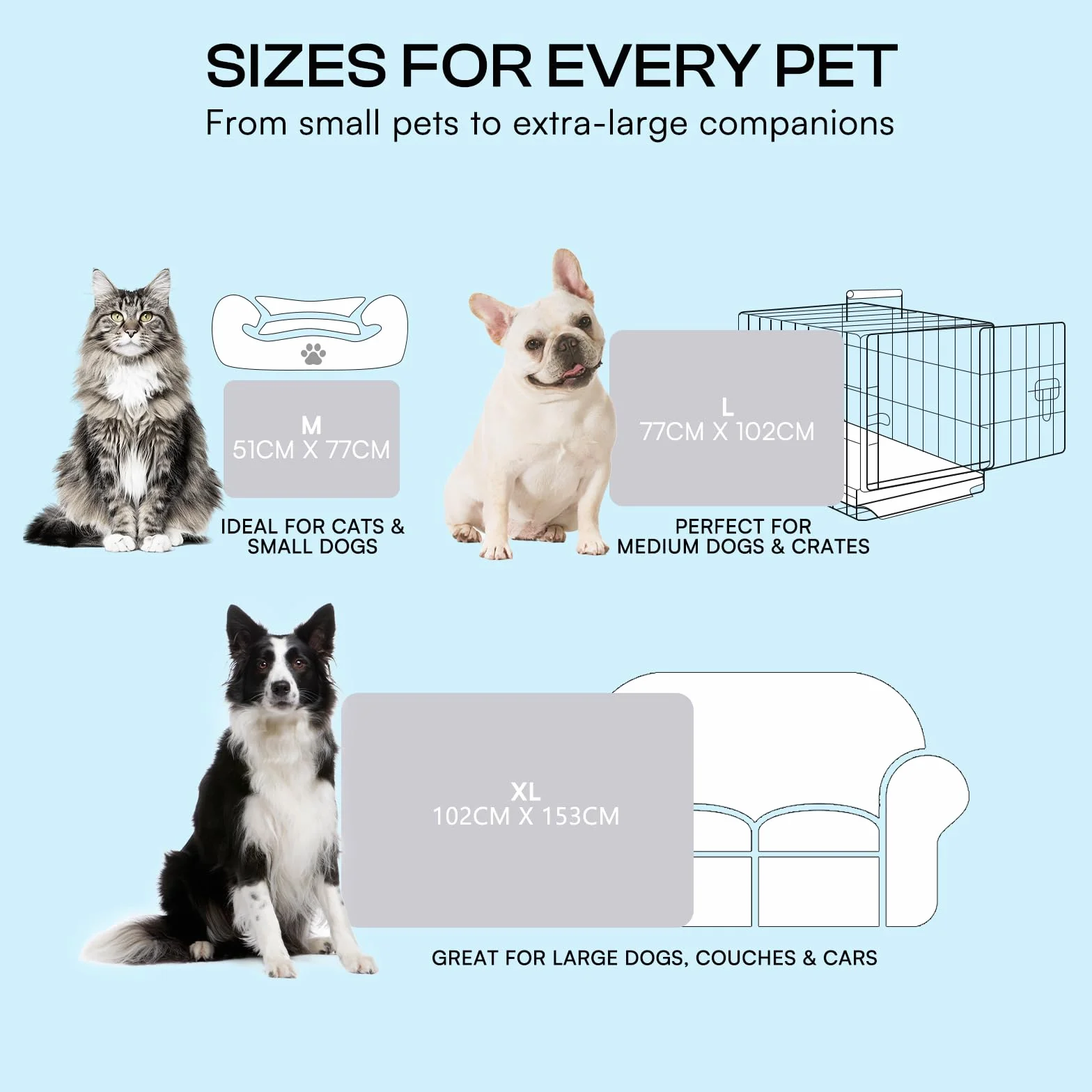 Tapis Rafraîchissant pour Chien et Chat, Lit Lavable pour Chien Gris 51x77cm