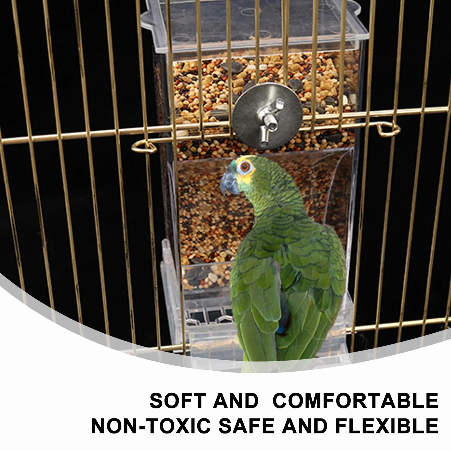 Lot de 2 distributeurs automatiques de nourriture pour oiseaux perruches canaris calopsittes pinsons