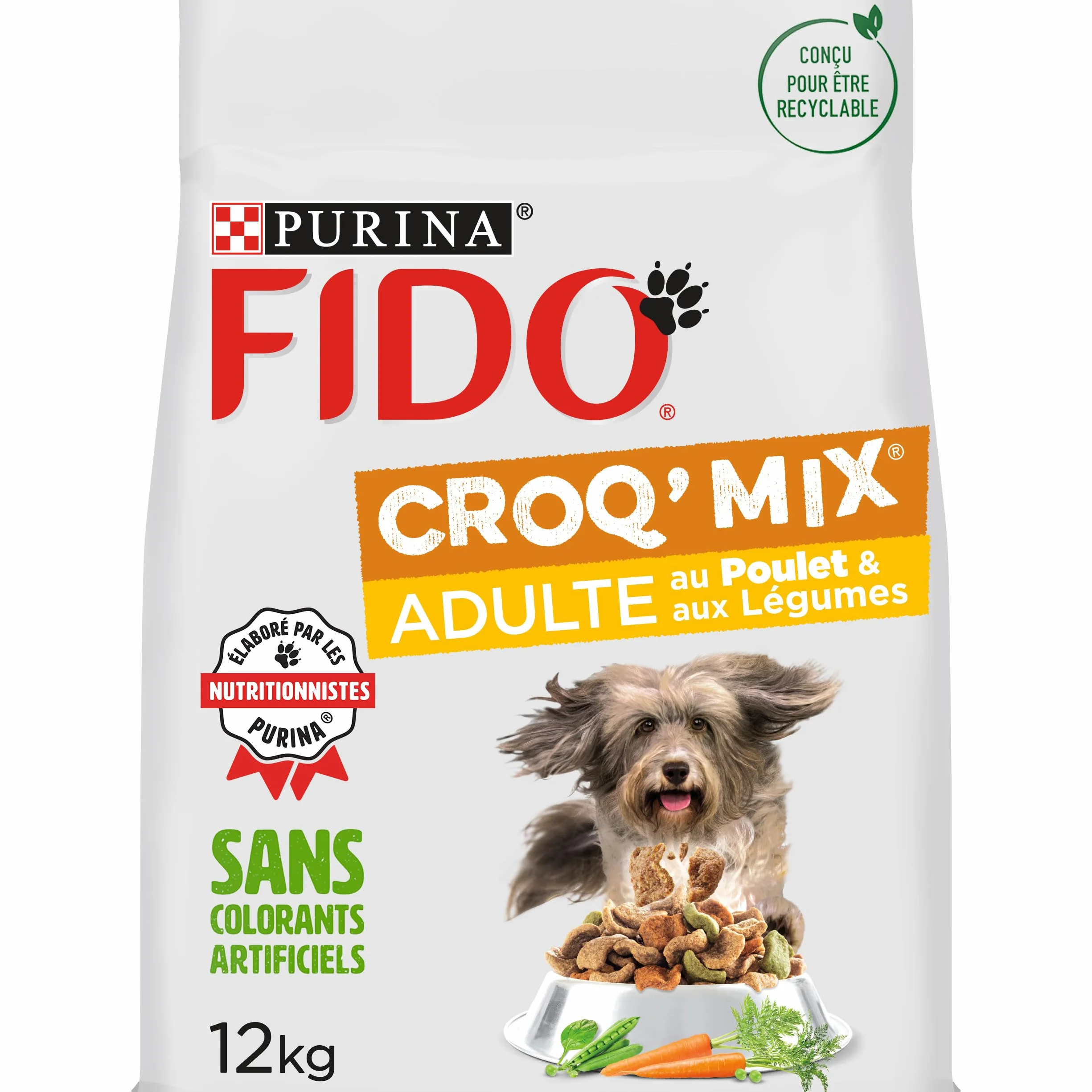 Croquettes Chien Adulte au Poulet & aux Légumes 12kg Sac