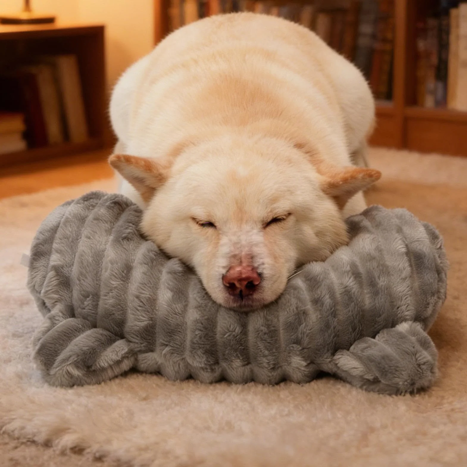 Coussin pour Chien Apaisant Cervical Lavable en Machine Oreiller pour Chat Cage Canapé