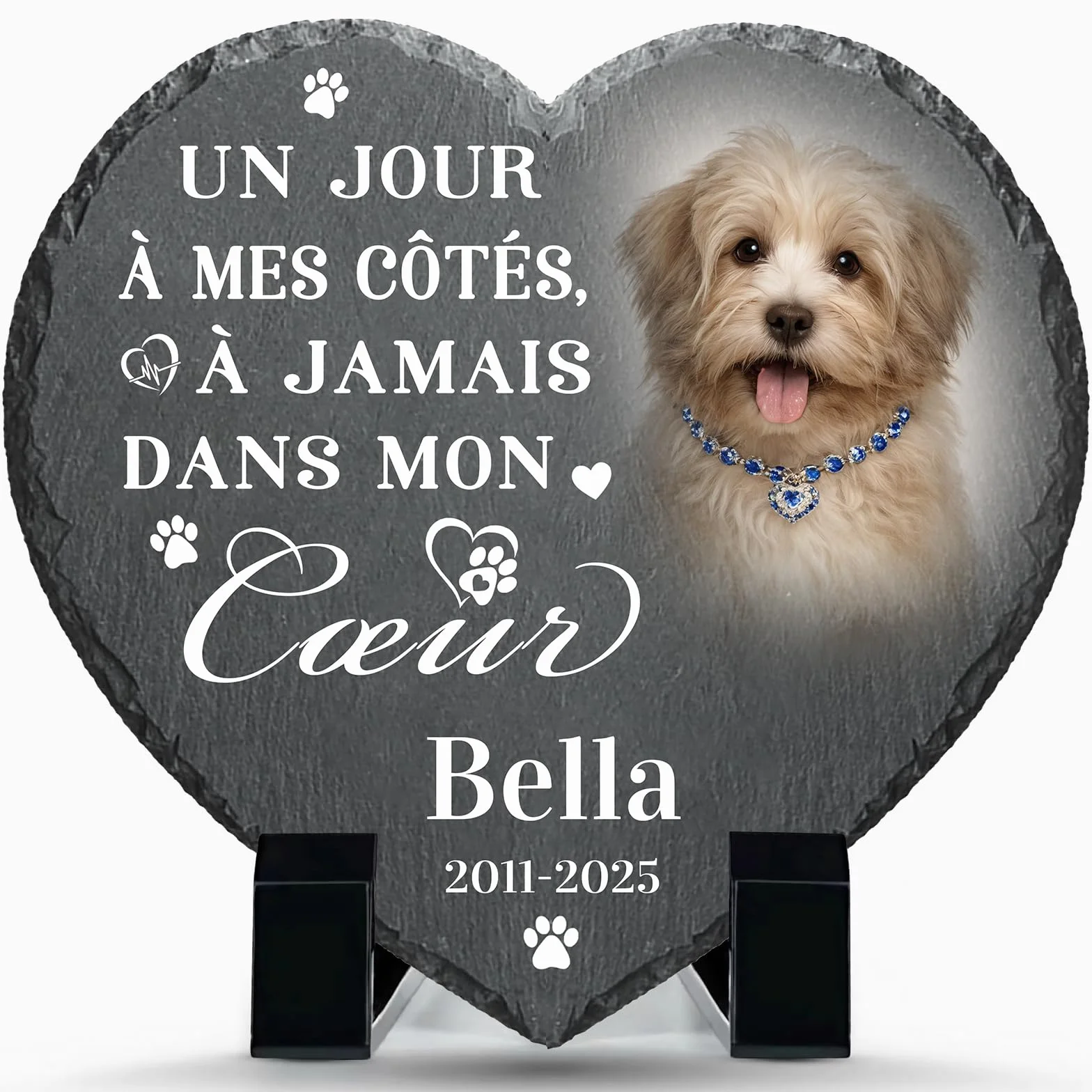 Plaque commémorative personnalisée chien chat – pierre tombale funéraire extérieur intérieur – souvenir hommage décès