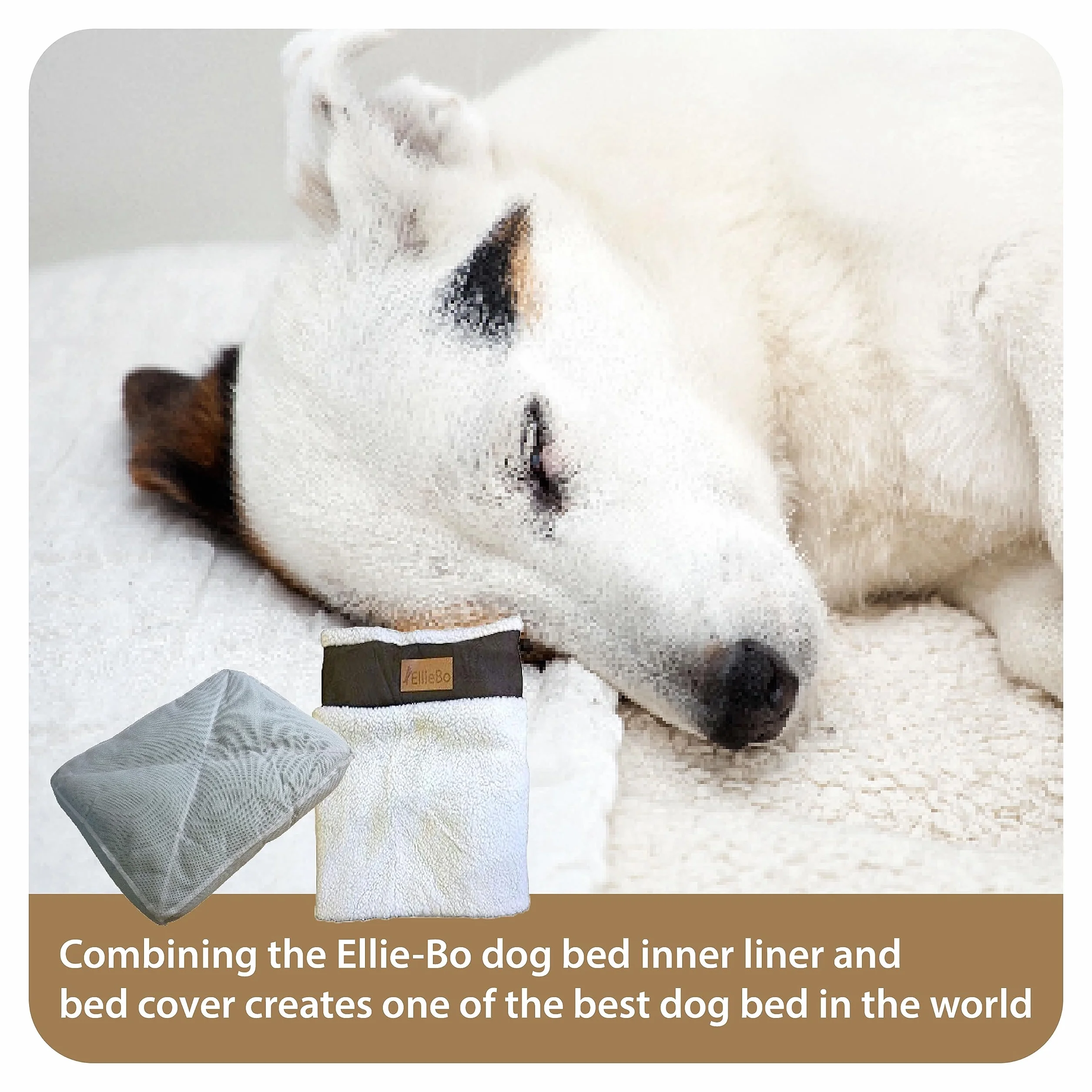 Chien de Rechange Housse de Matelas Imitation Daim et Peau de Mouton 106,7 cm XL Marron