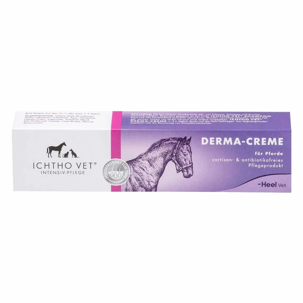 Crème derma pour chevaux soin intensif irritations cutanées sèches fissurées squameuses 2 x 50 g hydratante nourrissante Allemagne