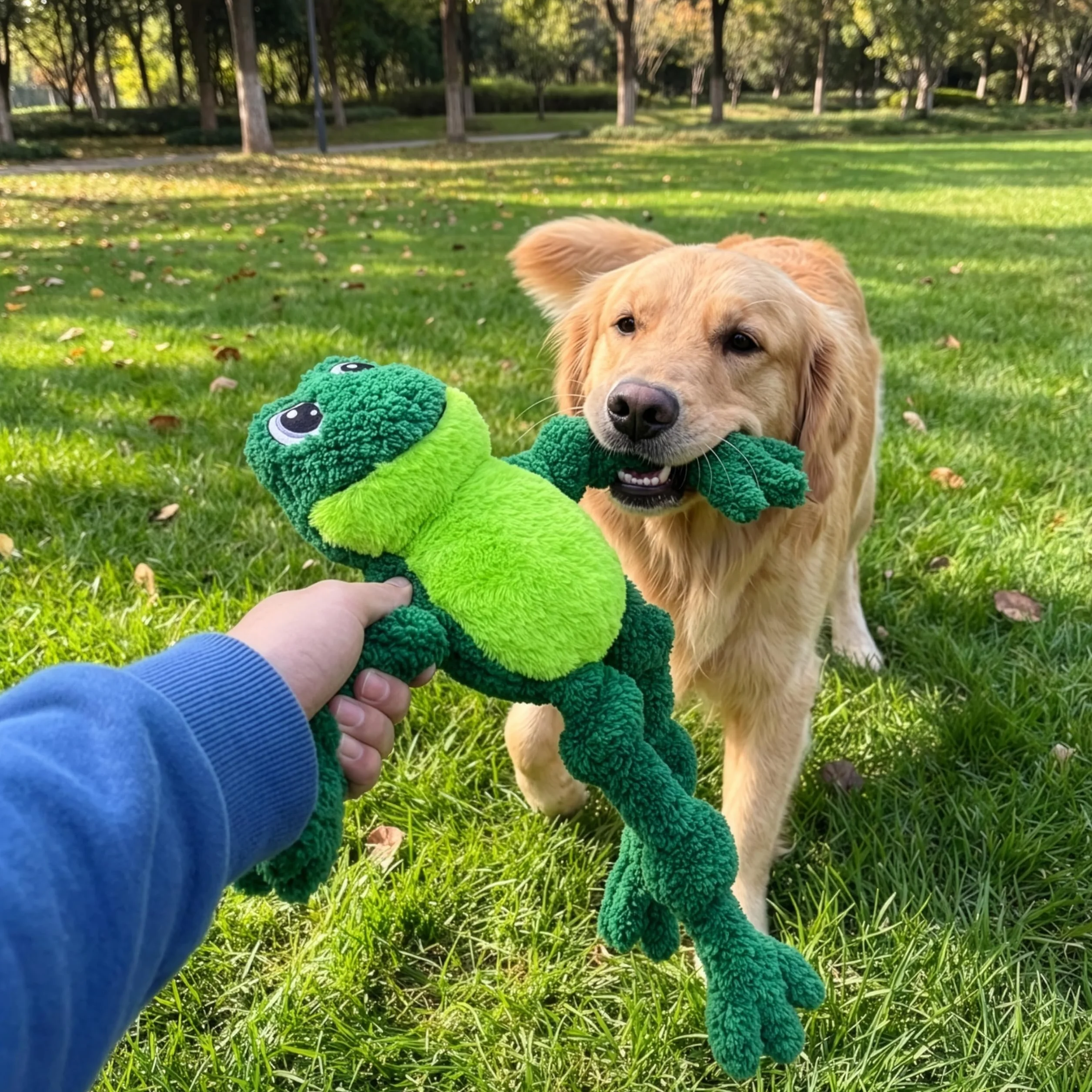 KONG Knots Grenouille jouet avec squelette de corde intérieure
