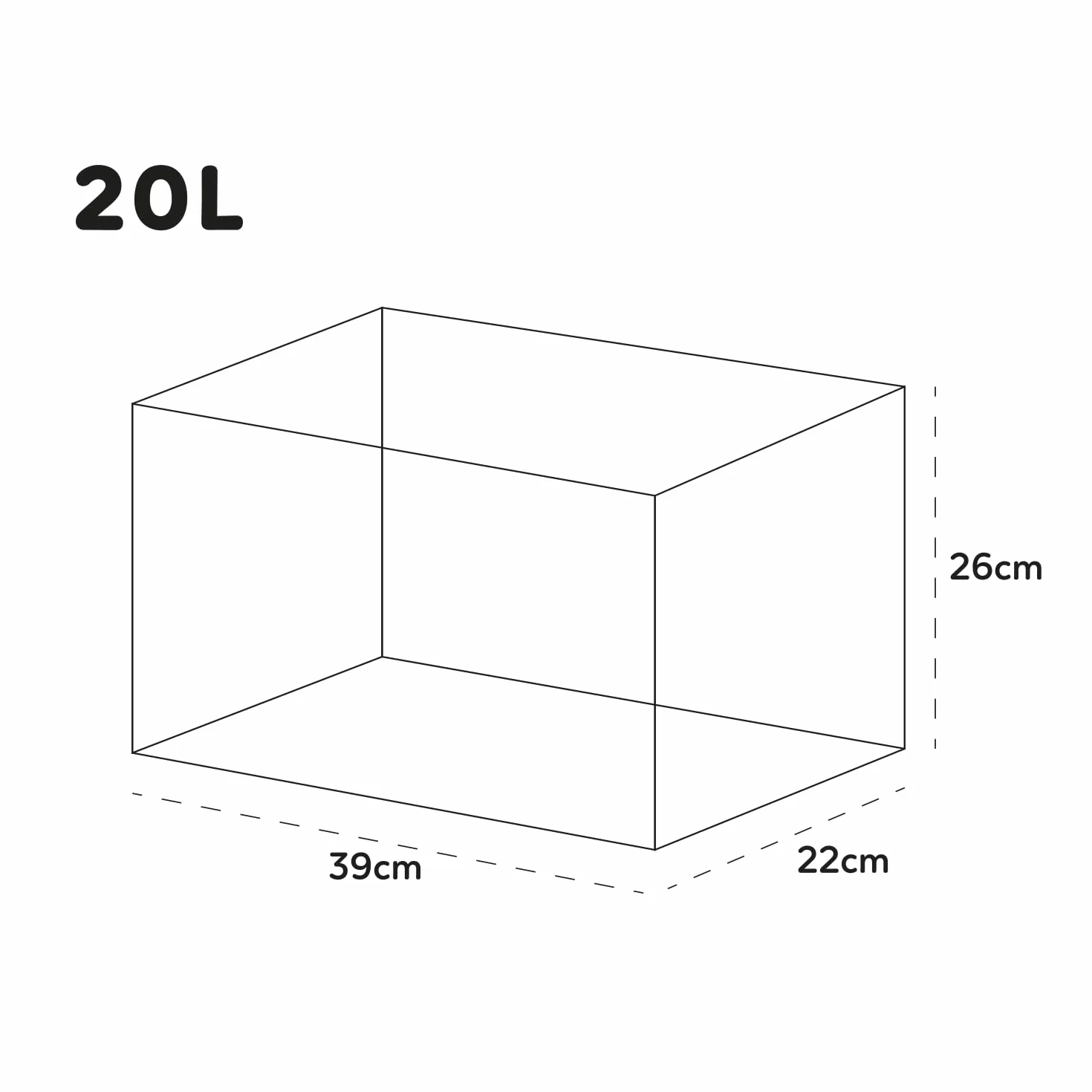 AQPET One Mini Aquarium en Verre Noir 20 litres - Aquarium Complet avec Filtre intérieur, Sable, Plante décorative et Fond - 36 x 22 x 26 cm