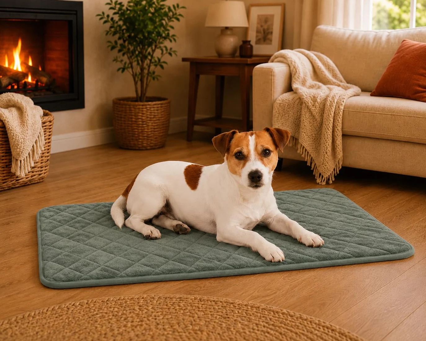 Panier Chien Orthopédique Weimar Vert Memory Foam Premium 70,5x41,5x2cm