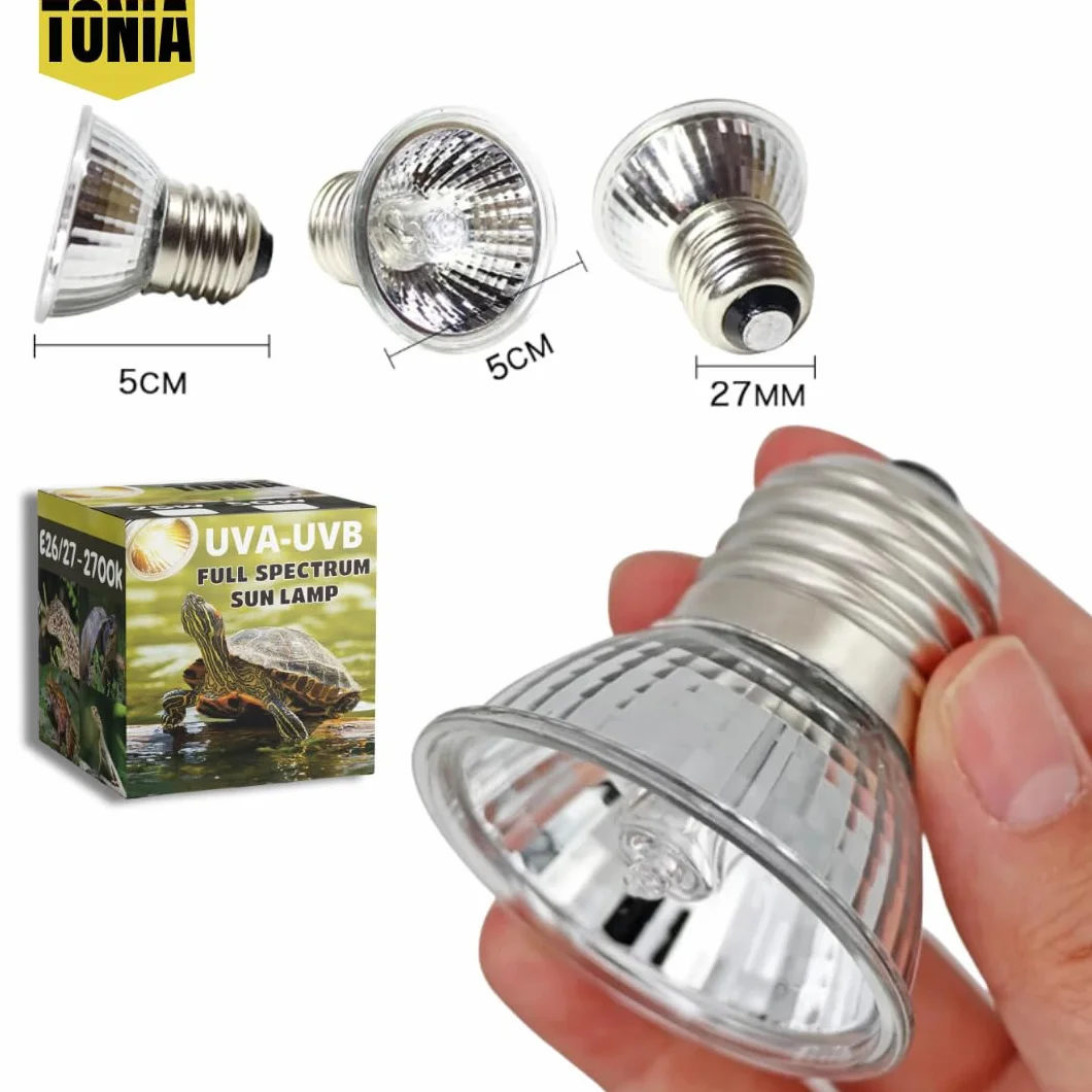 Tonia Lampe UVB 3.0 25W 50W Lumière solaire à spectre complet reptiles amphibiens