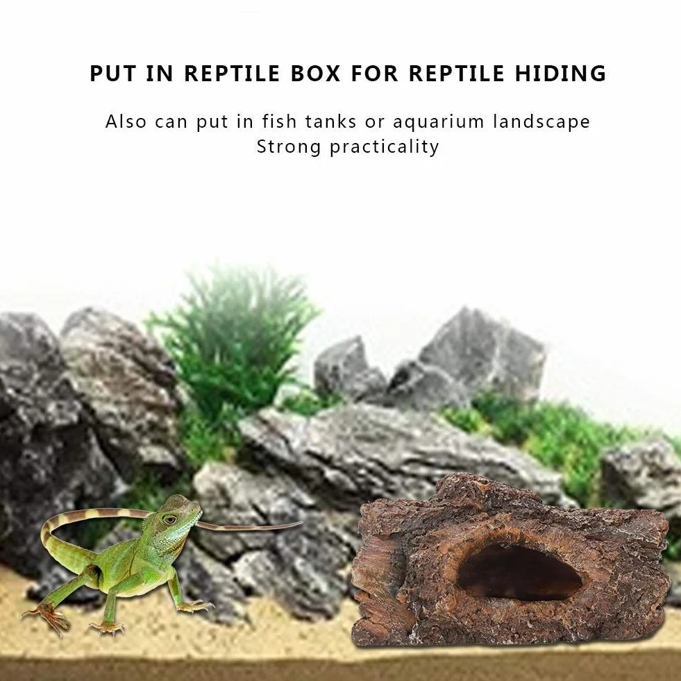 Rocher de Cachette de Reptiles, Grotte d'Amphibiens, Décoration d'Aquarium pour Lézard Scorpion