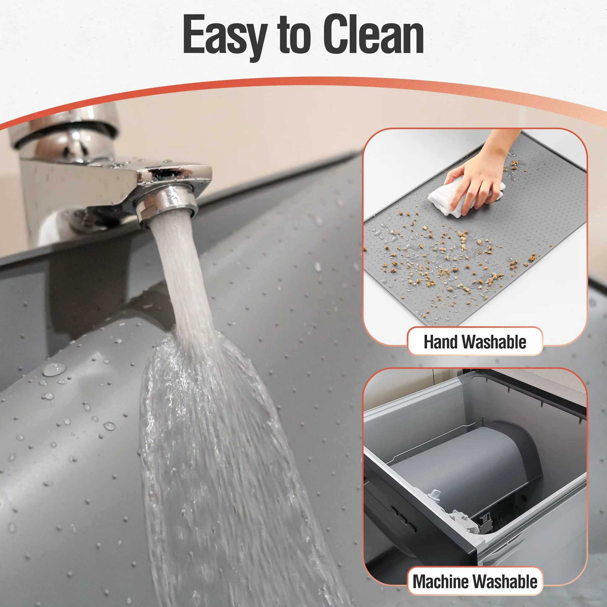 Conlun Tapis de Nourriture pour Chien et Chat de Silicone, Design antidérapant, Bord surélevé pour éviter Que l'eau ou la Nourriture ne se renverse, Passe au Lave-Vaisselle, Facile à Nettoyer