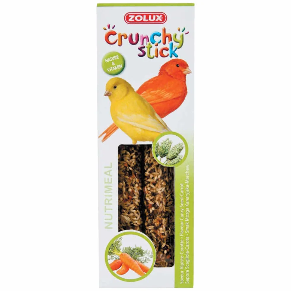 Zolux Crunchy Stick Friandise pour Canari Alpiste Carotte 85 g