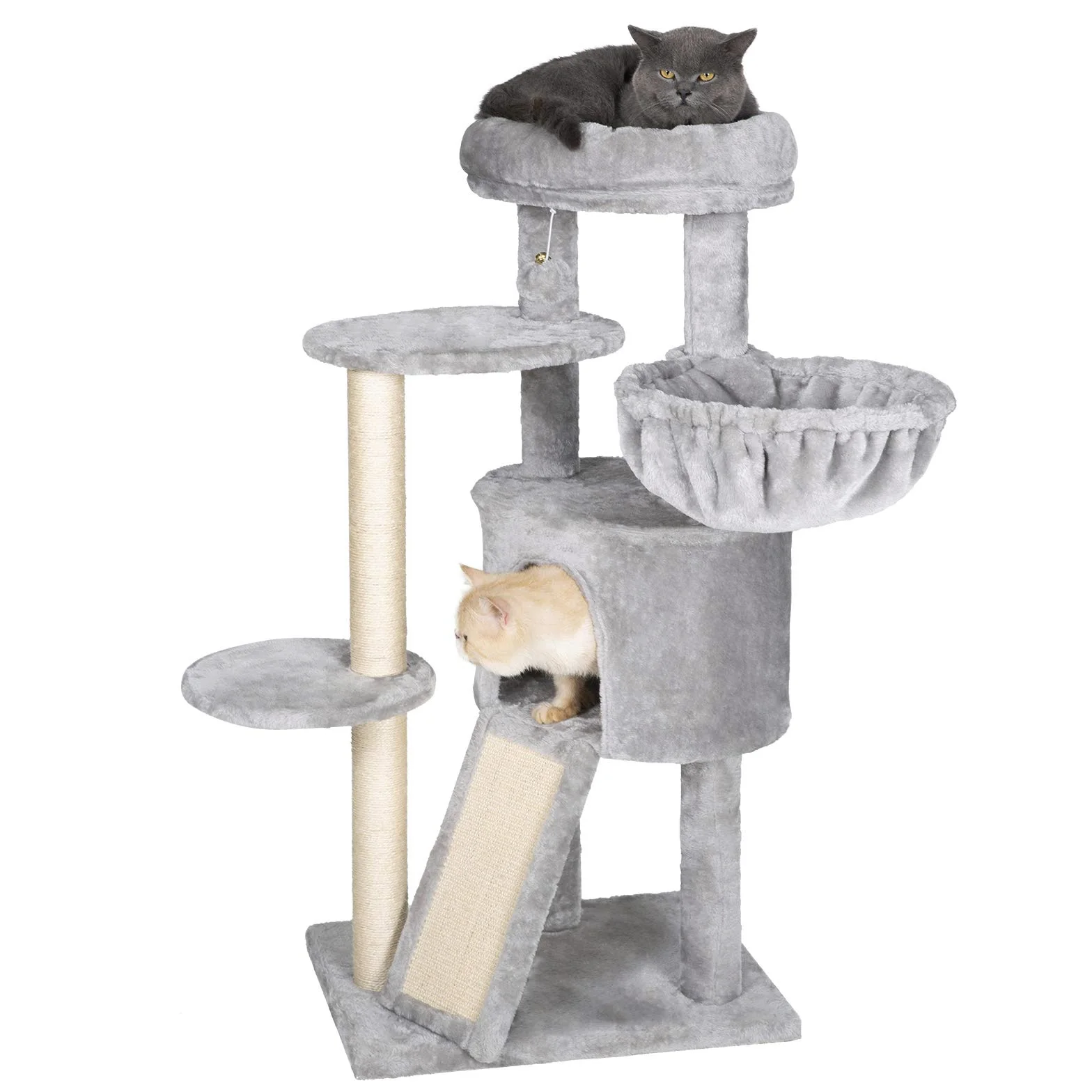 3 pièces Boule de Chat colorée, Boule Gonflable en Peluche Faite à la Main avec Jouet interactif de Cloche pour la Formation de Chaton de Chats