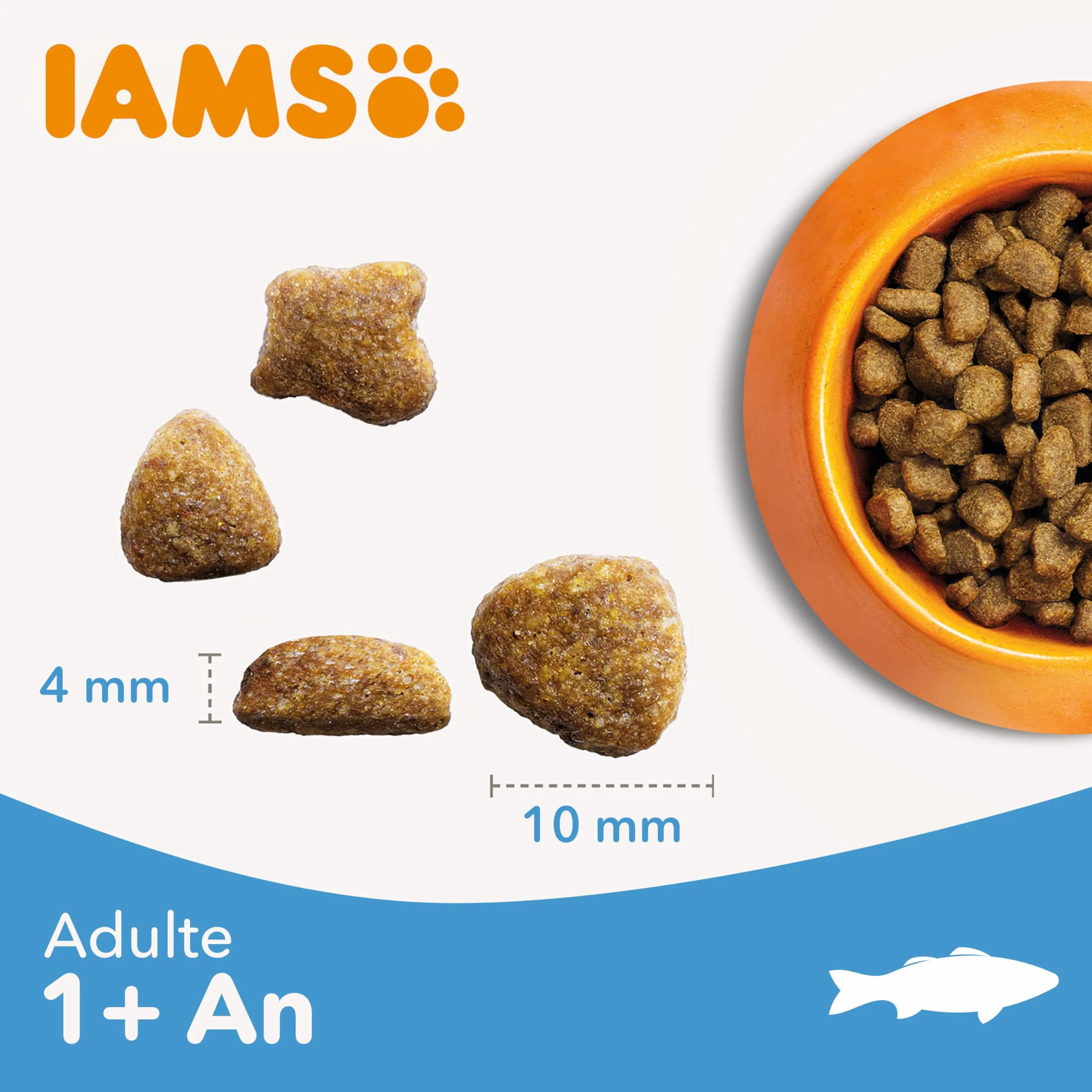 IAMS Croquette au Poisson pour Chat Adulte 10 kg