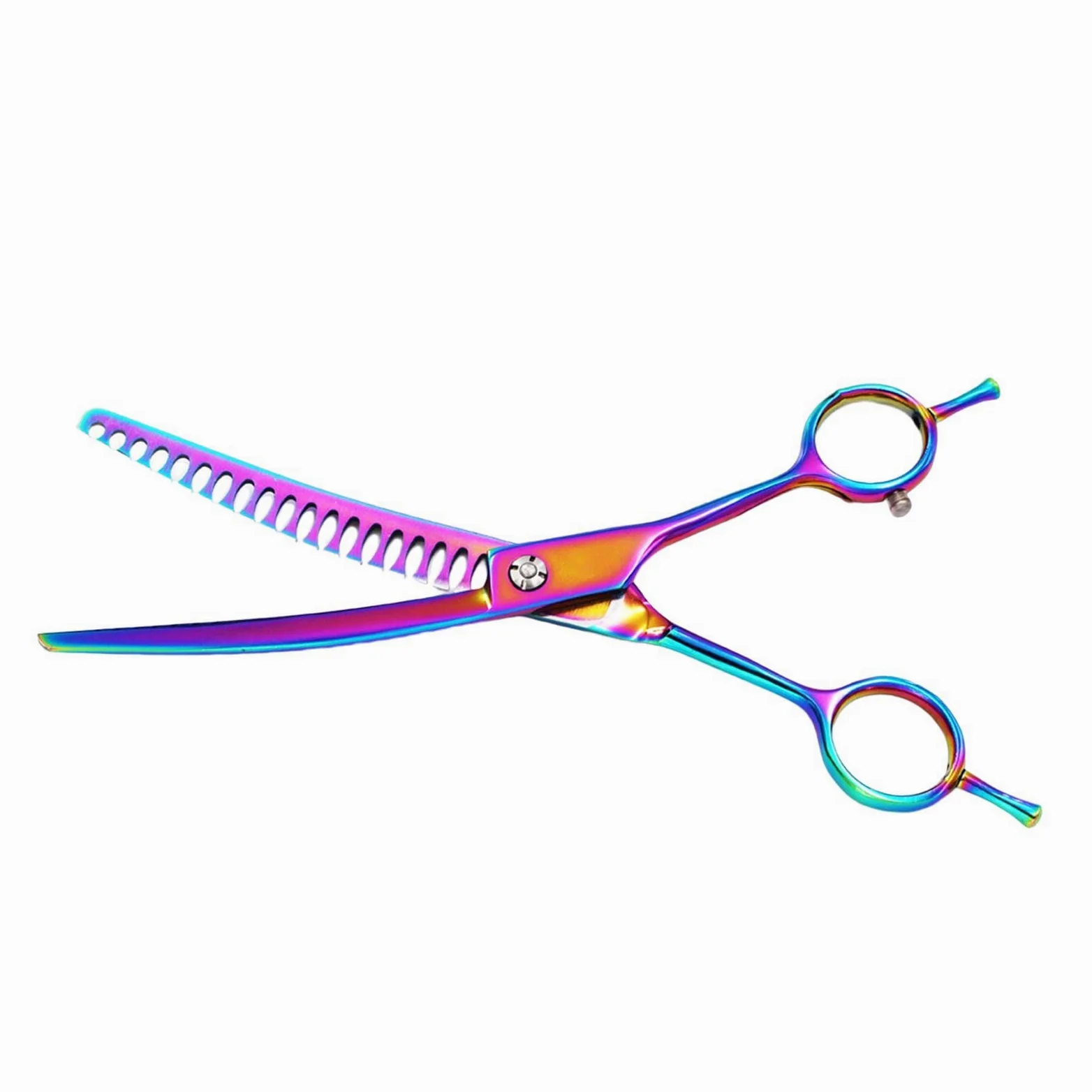 Ciseaux Courbés Effilage Animaux de Compagnie Ciseaux Minceur Cheveux Métal Outil Toilettage Acier Inoxydable Poignée Ergonomique Convient P, 6,5 Pouces