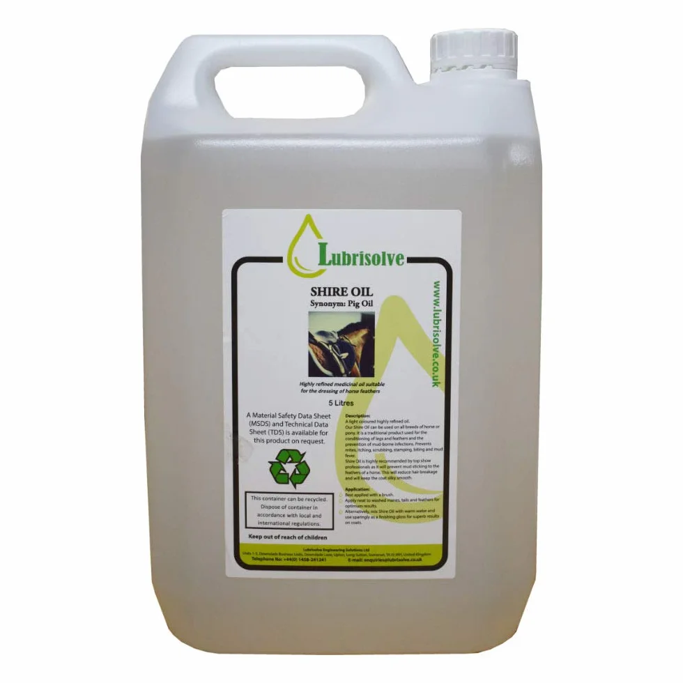 Lubrisolve Huile 100% Pure pour Chevaux 5 L