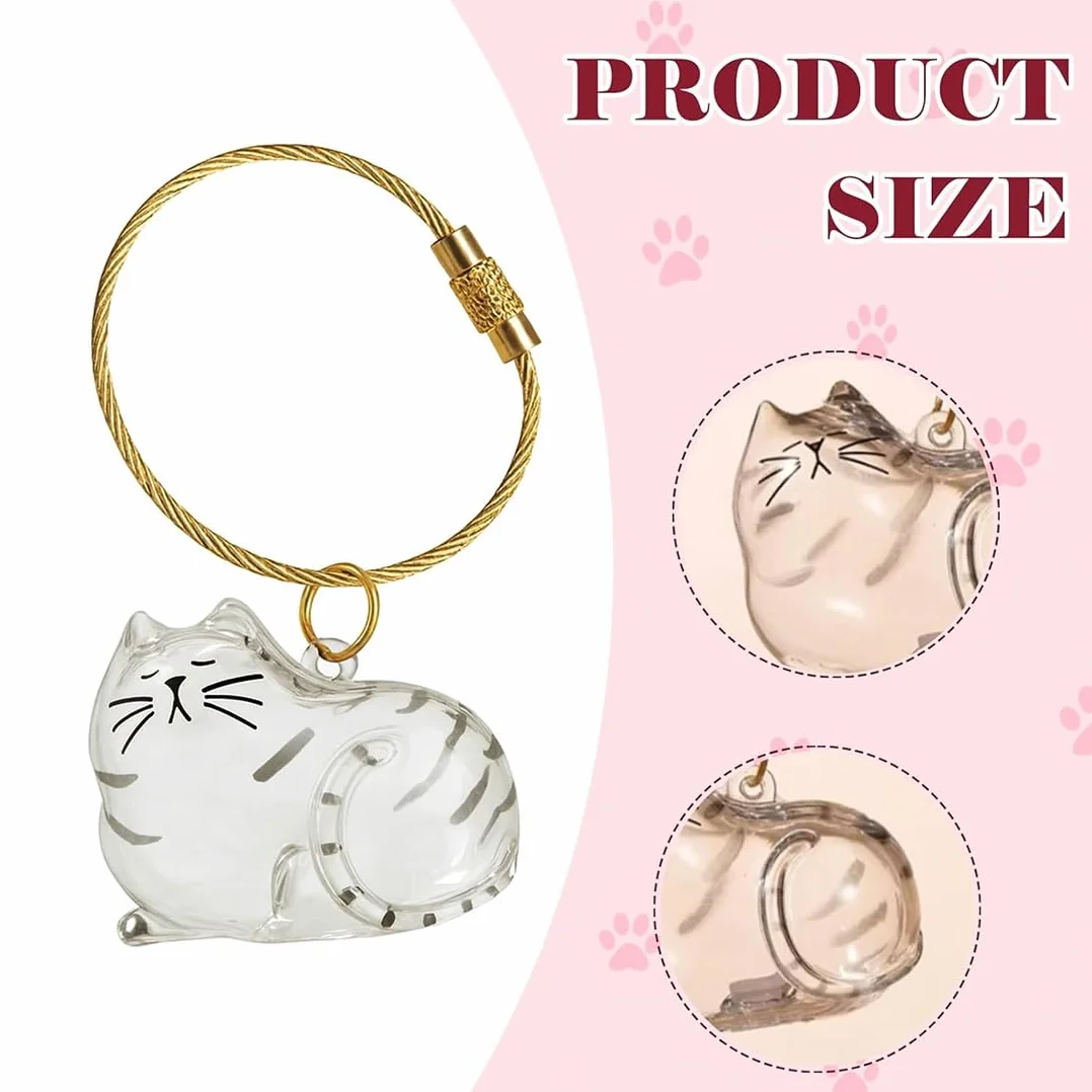 Porte-Clés Pour Poils de Chat, Bouteille de Rangement en Acrylique Transparent