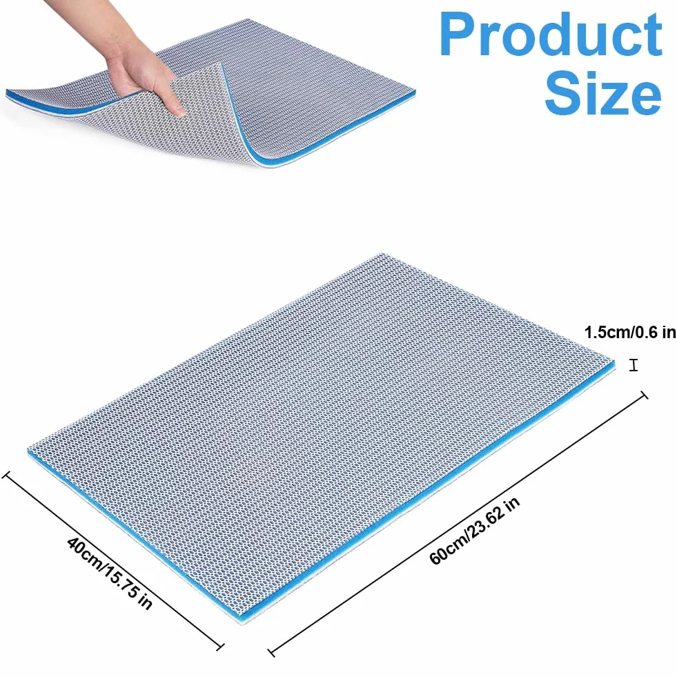 Cotons Filtrants 8D Tampons Mousse Réutilisables Filtre Aquarium Bassins Koi 60×40×1.5 cm