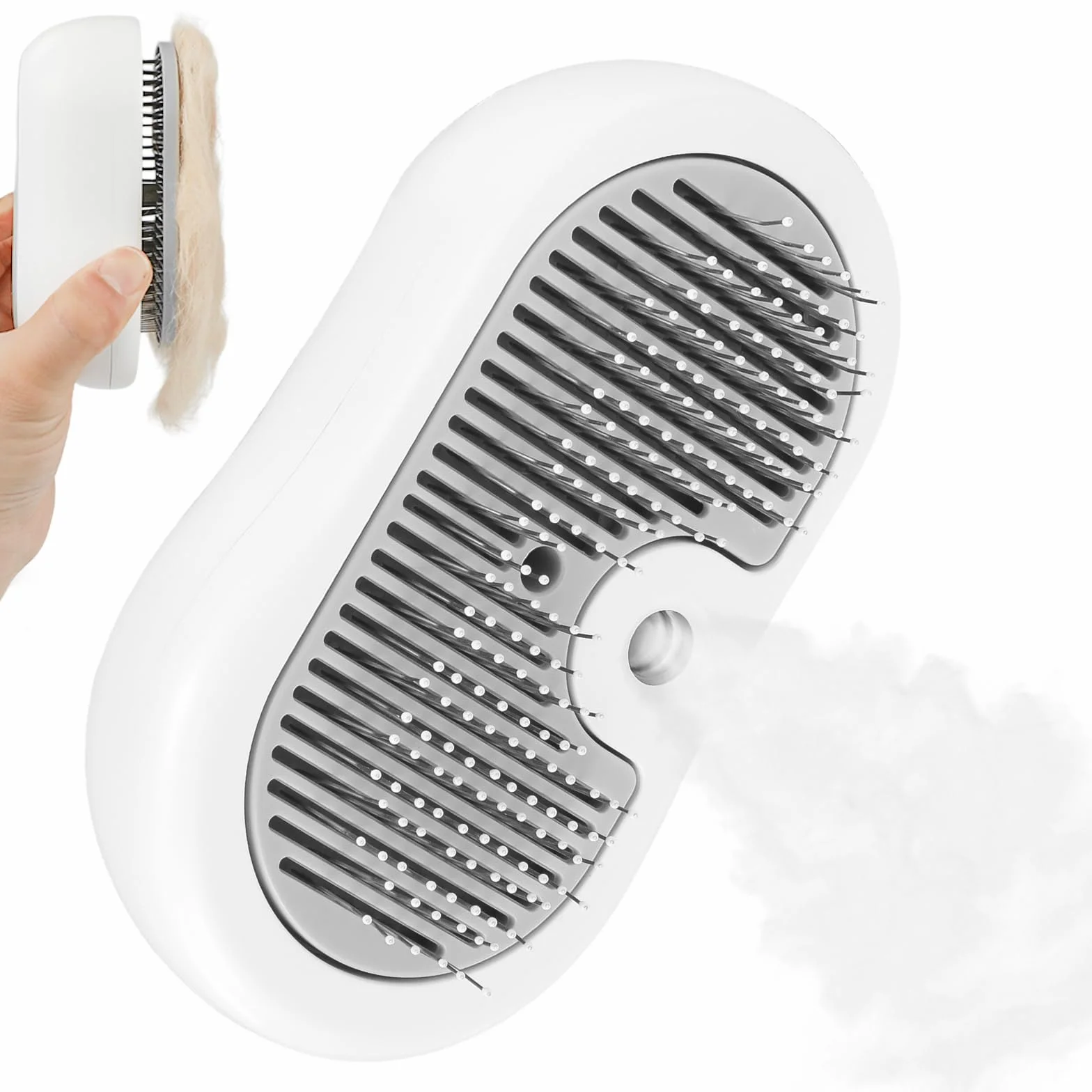 Brosse Vapeur Chat Rechargeable Nepfaivy - Nettoyeur Vapeur pour Animaux Élimine Les Poils