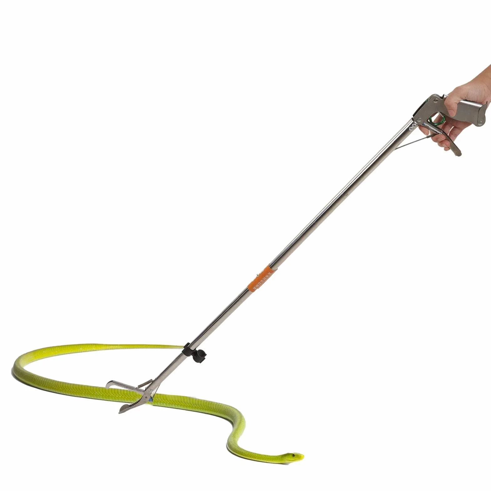Pince à Serpent en Acier Inoxydable Pliable, Bâton de Saisie Auto-verrouillable pour éleveurs de Serpents