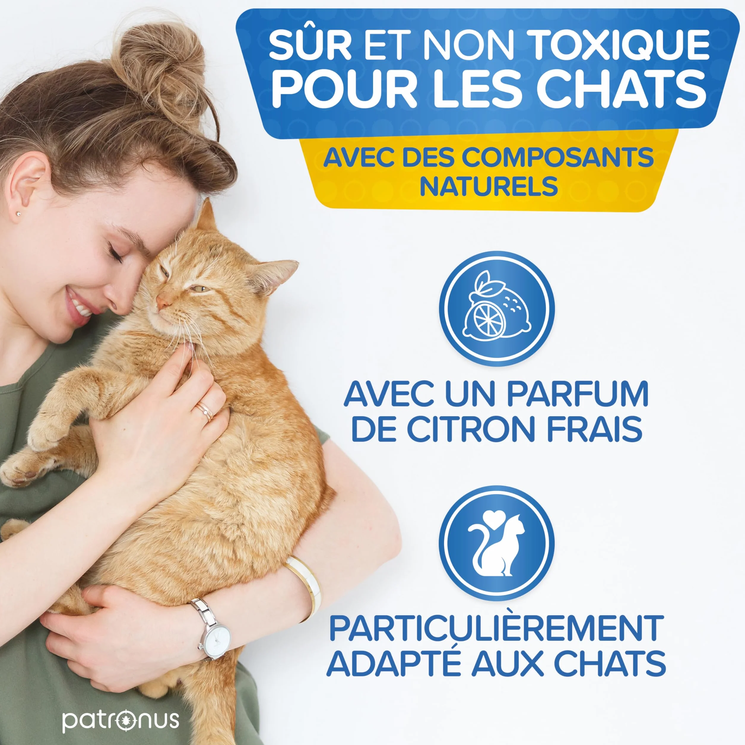 Patronus Marqueur Anti-Urine spécial Chat 500ml - Non Colorant - Dressage & éducation pour Chats