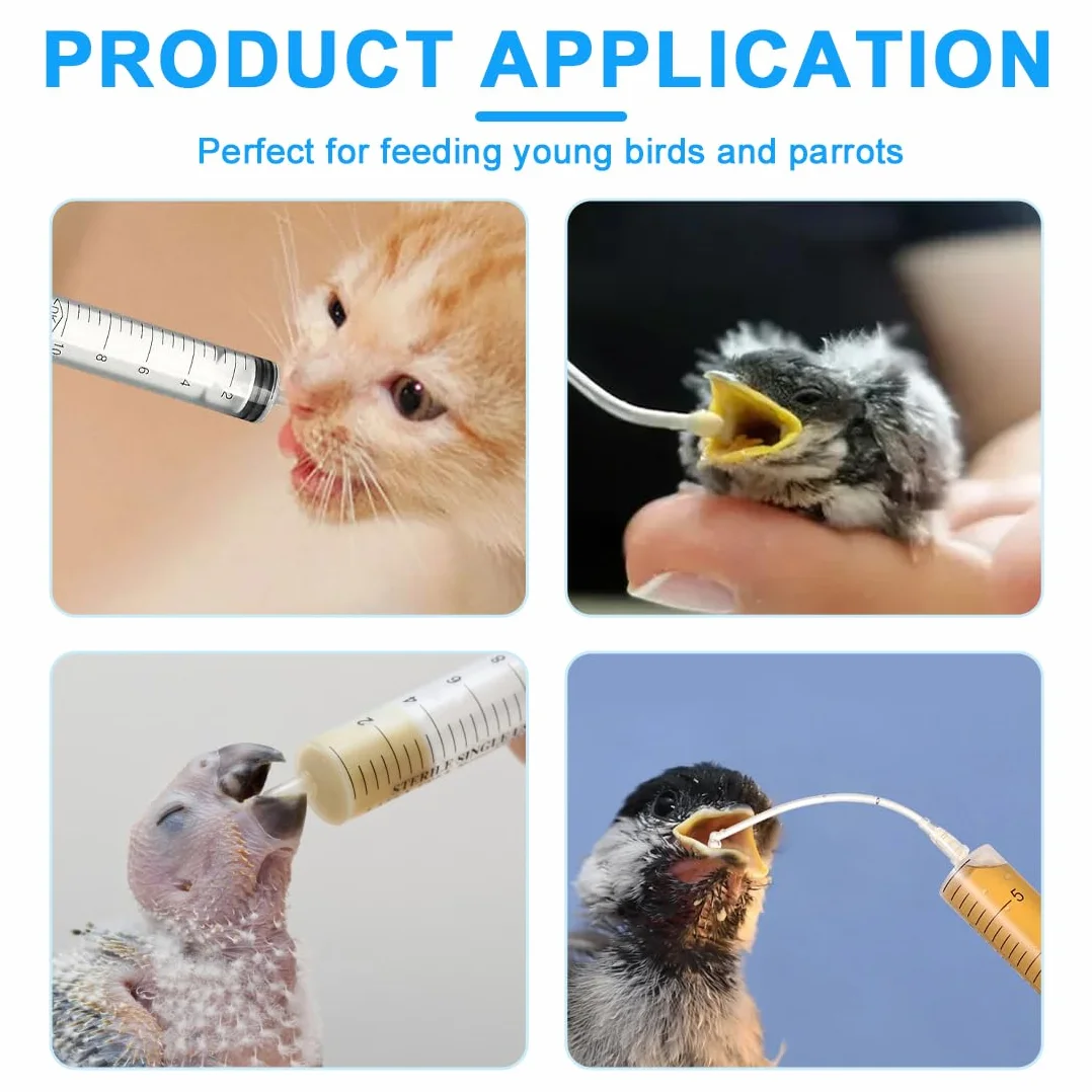 IKOPFLN Kit nourrissage oiseau 9 pièces - Seringue 10ml pour perroquets - Accessoire éleveurs