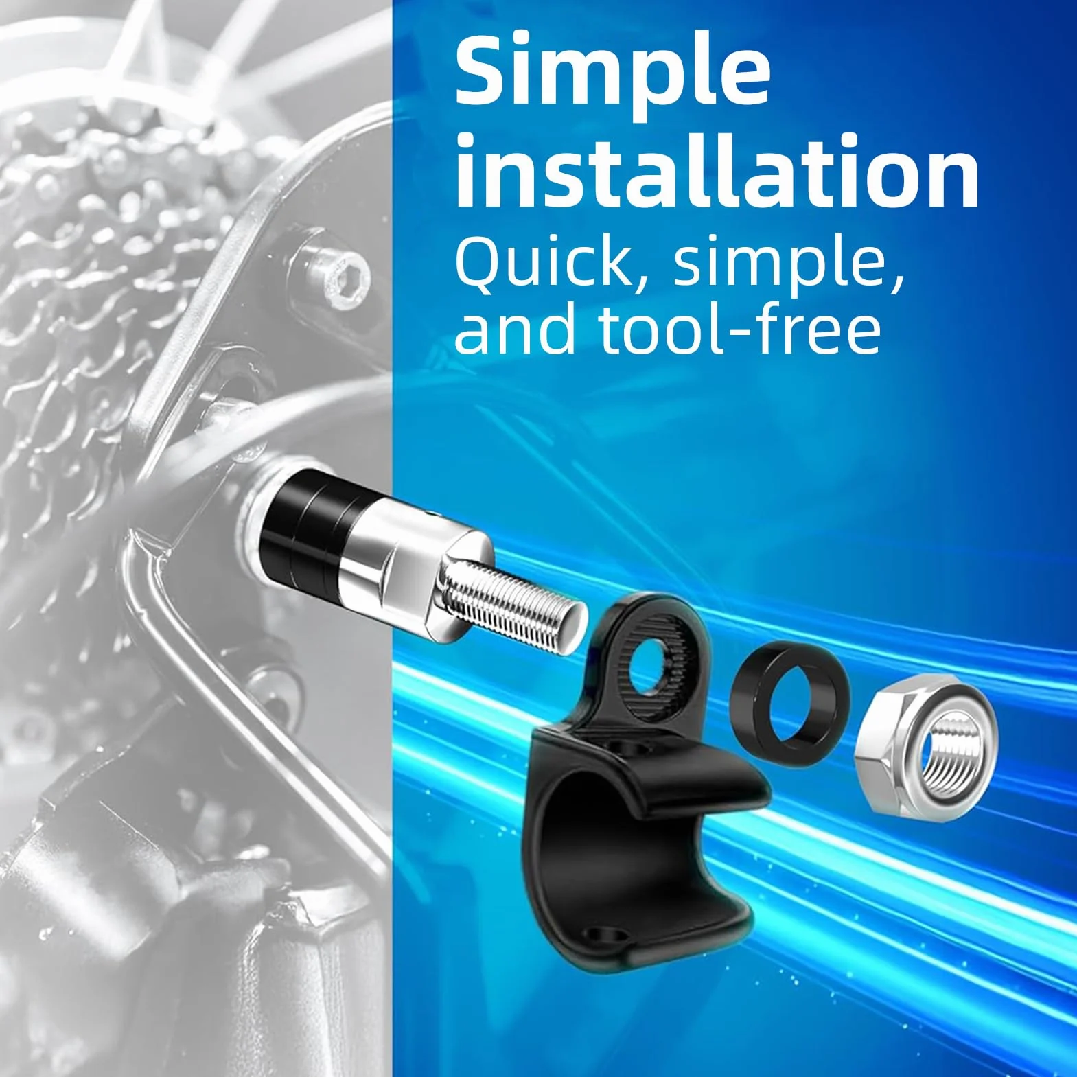 Axe enfichable pour remorque de vélo M12 160-178 mm, adaptateur réglable