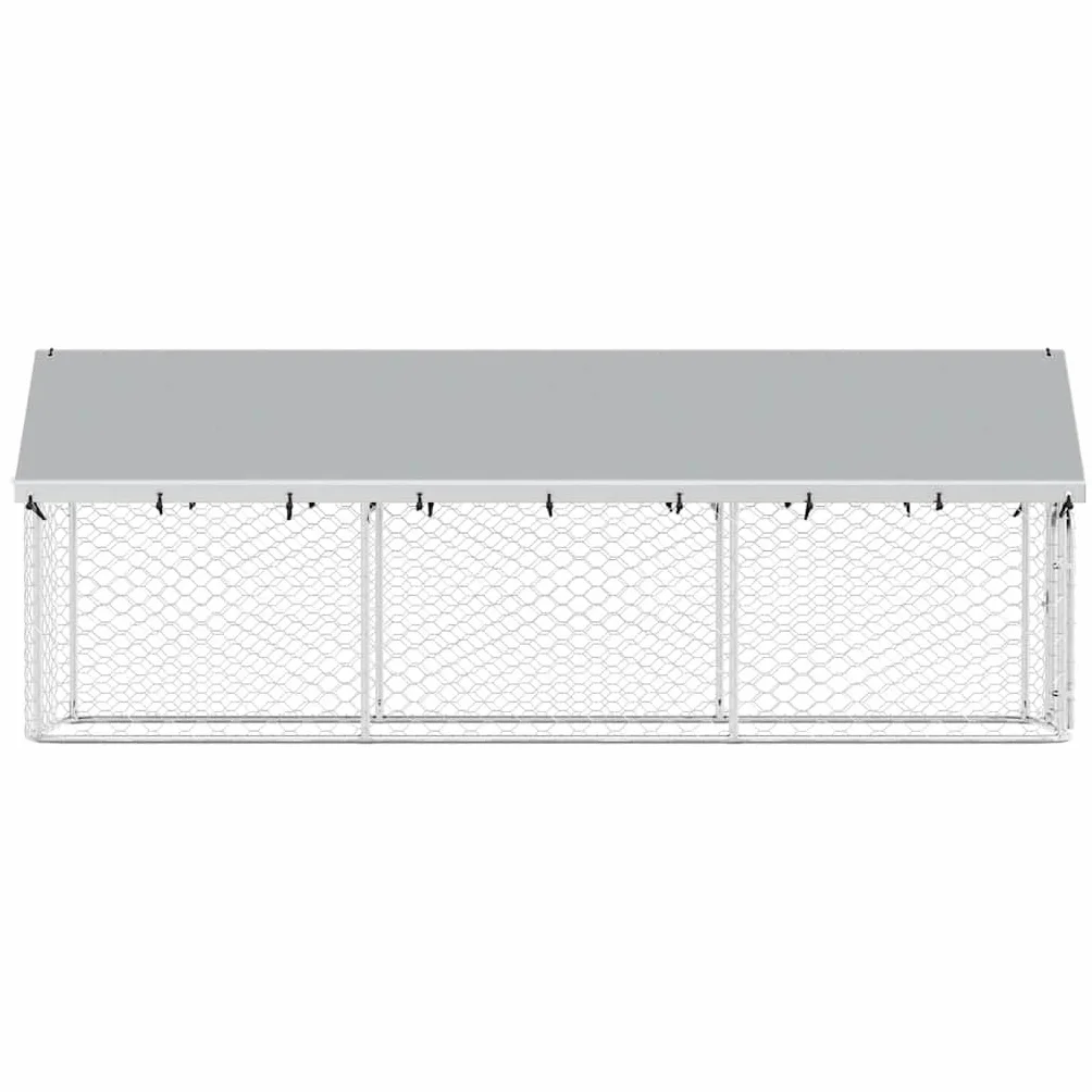 vidaXL Chenil Extérieur avec Toit pour Chiens 400x100x150 cm Cage Niche