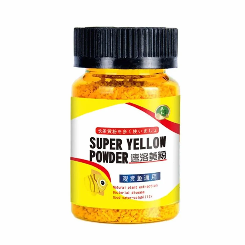 Alomejor Poudre Jaune Instantanée pour Aquarium 65 G Traitement Infections Poissons