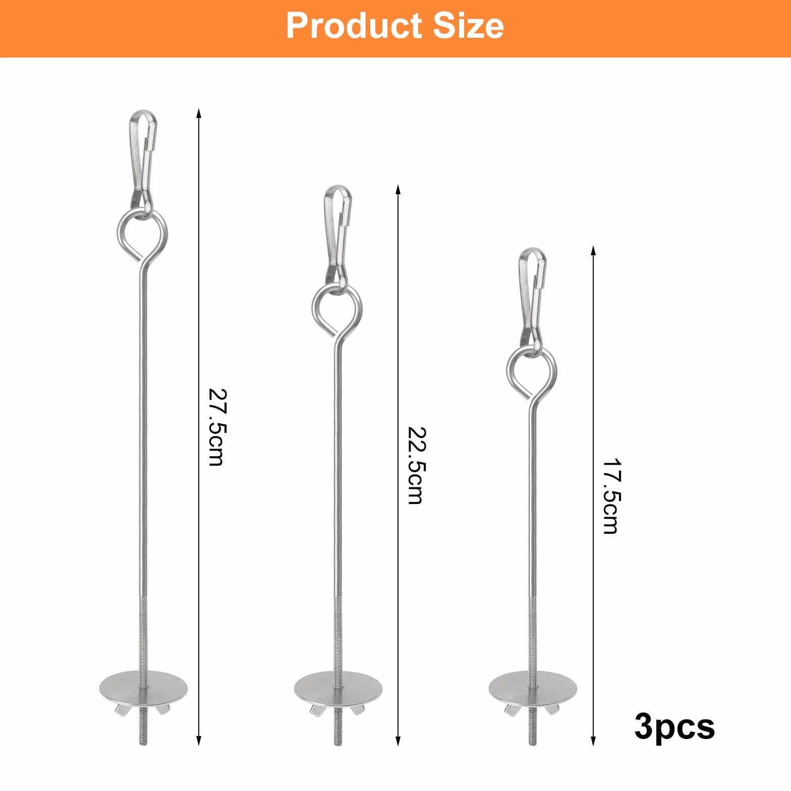 Mangeoire pour oiseau en acier inoxydable 3 pièces brochette de légumes et fruits