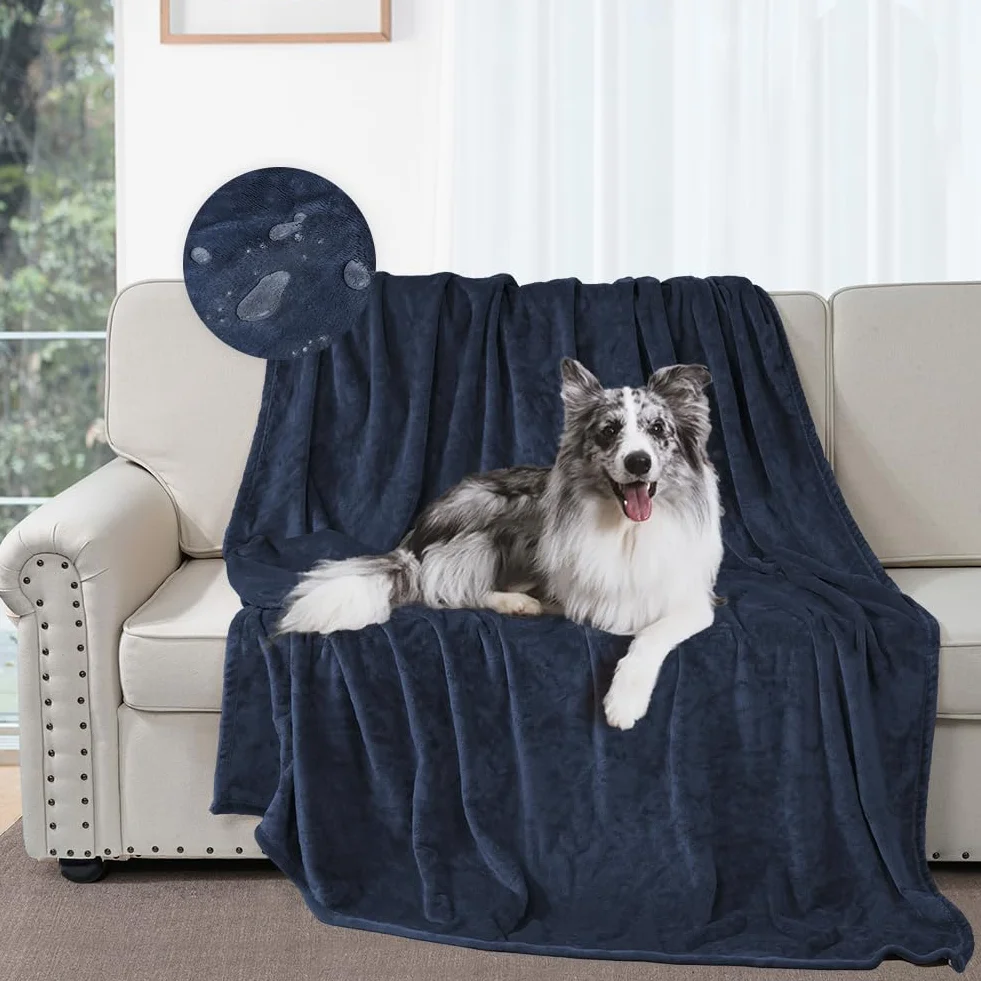DUJUIKE Couvre-Lit Imperméable 102x152cm Bleu Marine Housse Protection Matelas Canapé