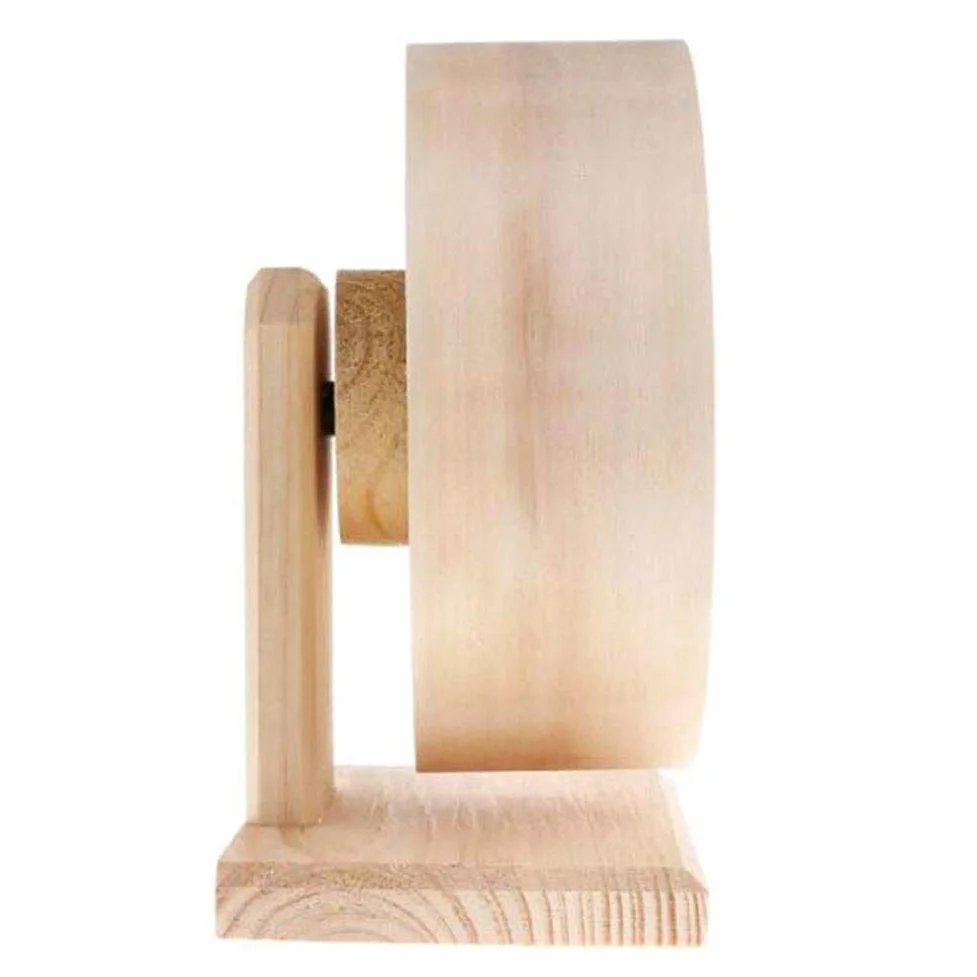 Roue d'exercice pour Petits Animaux Roue De Sourdine en Bois pour Hamster Roue De Course Disque Antidérapant pour Rat Gerbil Souris Chinchillas Hérissons Cochons d'Inde,29cm