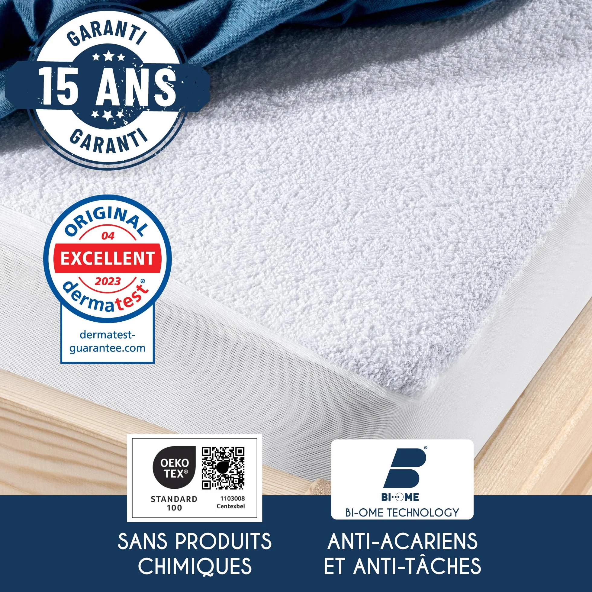 Dreamzie Protege Matelas 140x190 cm Imperméable Hypoallergénique Respirante Certifiée Oeko-Tex