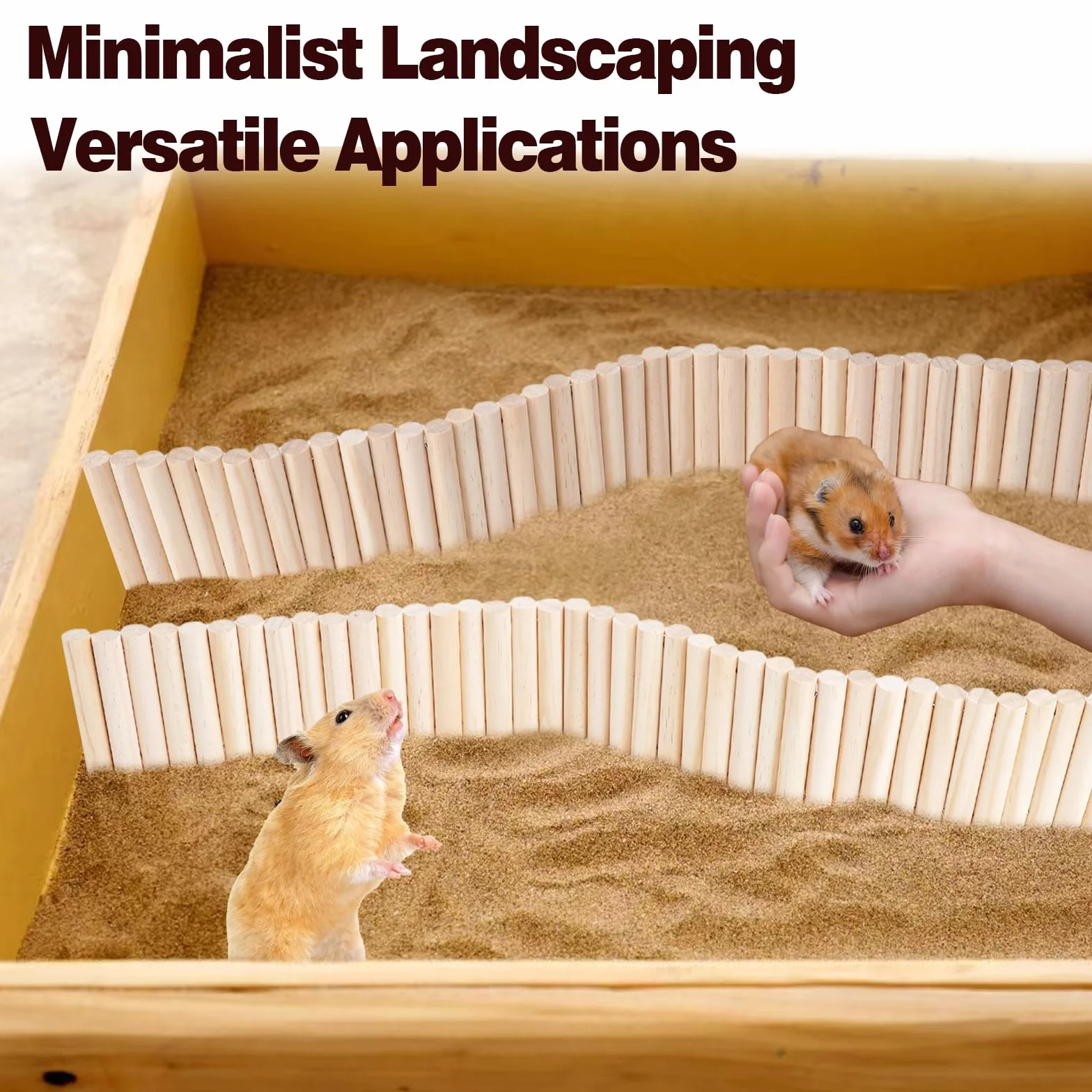 Échelle Hamster en Bois 60×8 cm Pont Escalade Suspendu Flexible pour Cage Petit Animal