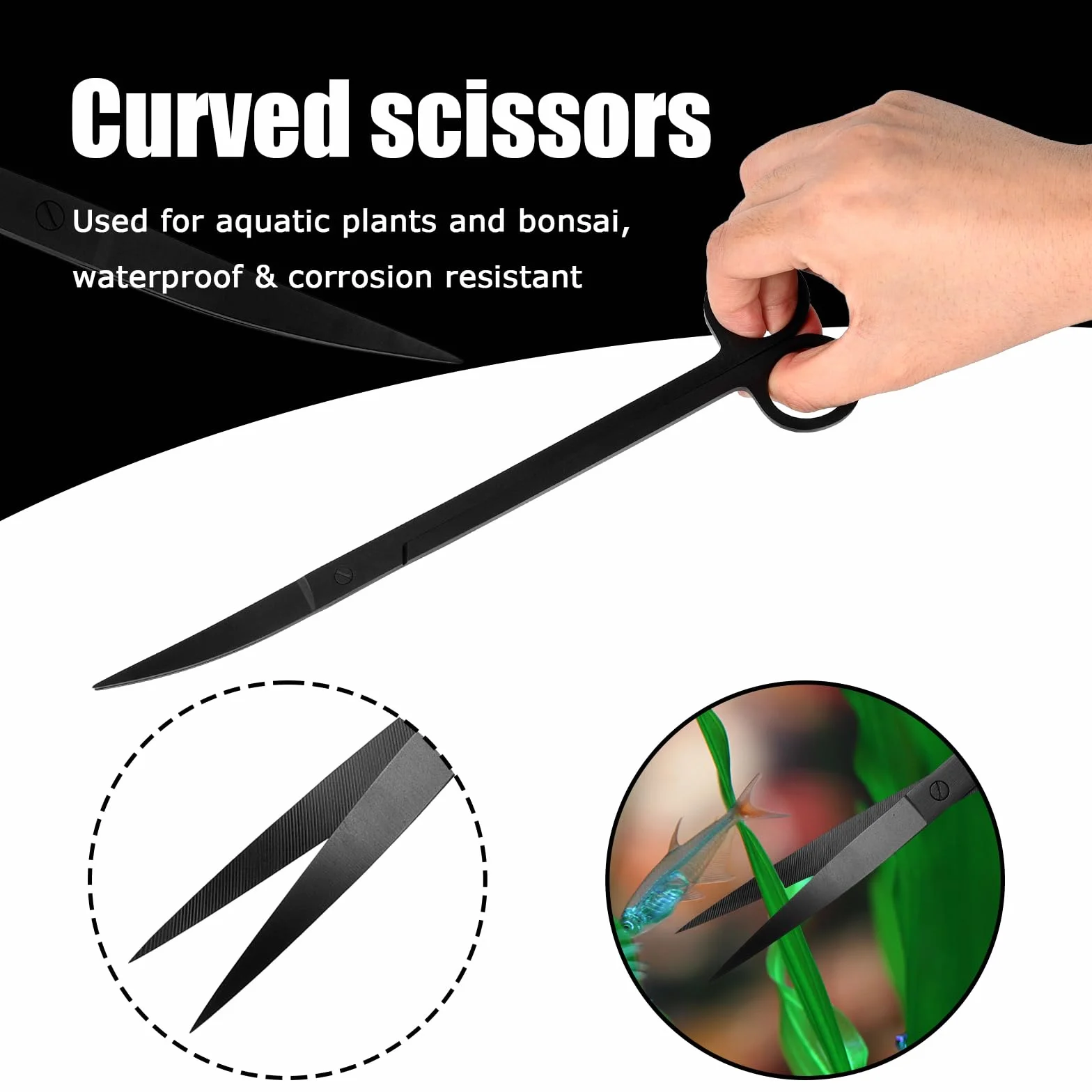 Kit de démarrage pour terrarium aquarium 4 en 1 en acier inoxydable - Pince à épiler longue, ciseaux et spatules