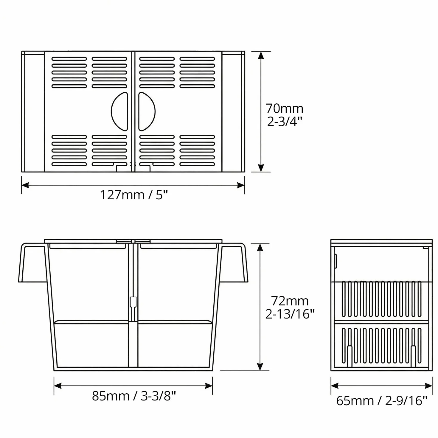 QWORK Boîte d'élevage Aquarium 127x30x51mm incubateur de Poissons avec ventouses pour alevins crevettes guppys
