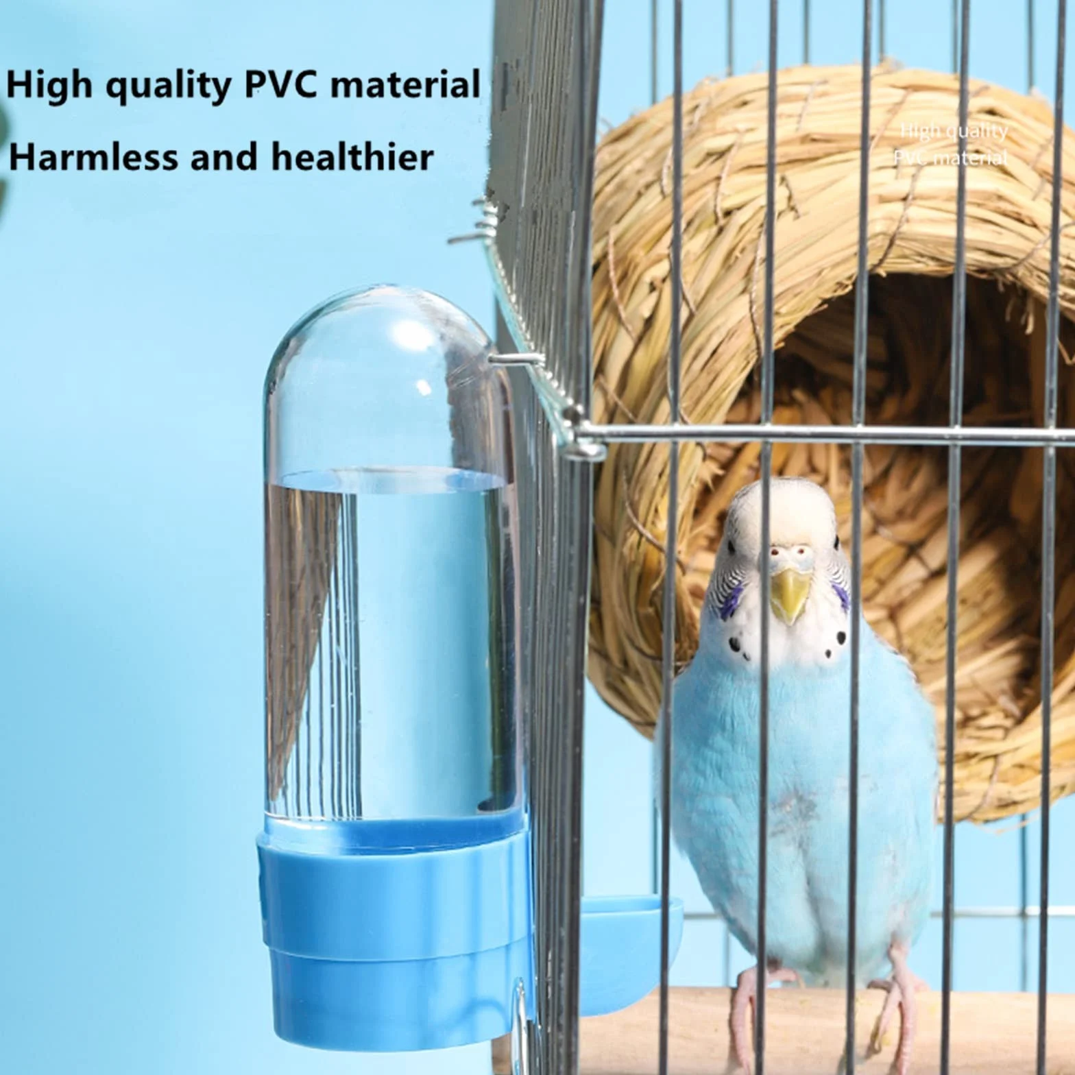 Abreuvoir Automatique pour Oiseaux 2 Pièces 90 ML Blanc