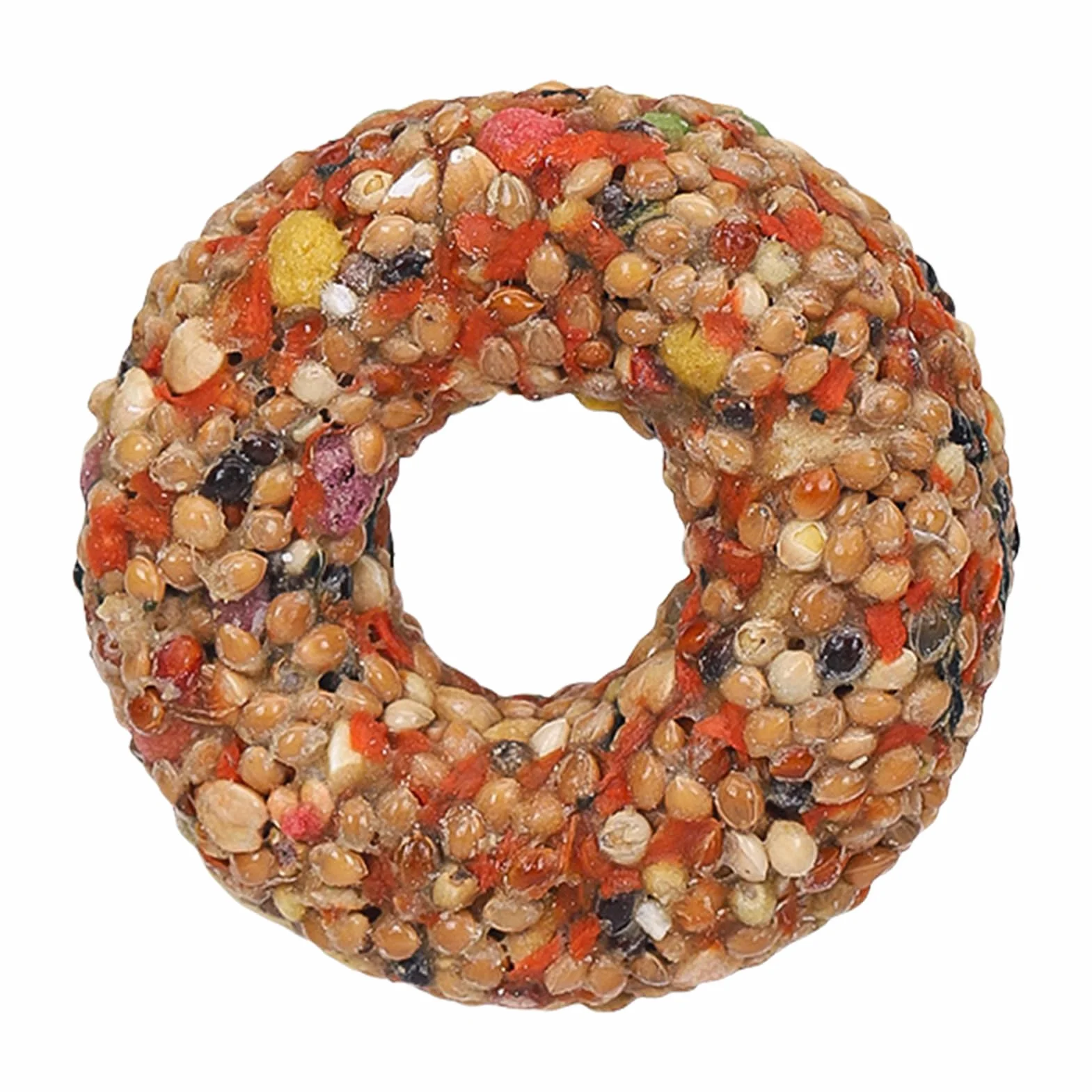 Friandises pour Calopsittes Anneau à Mâcher en Grains Forme de Donut pour Perroquets