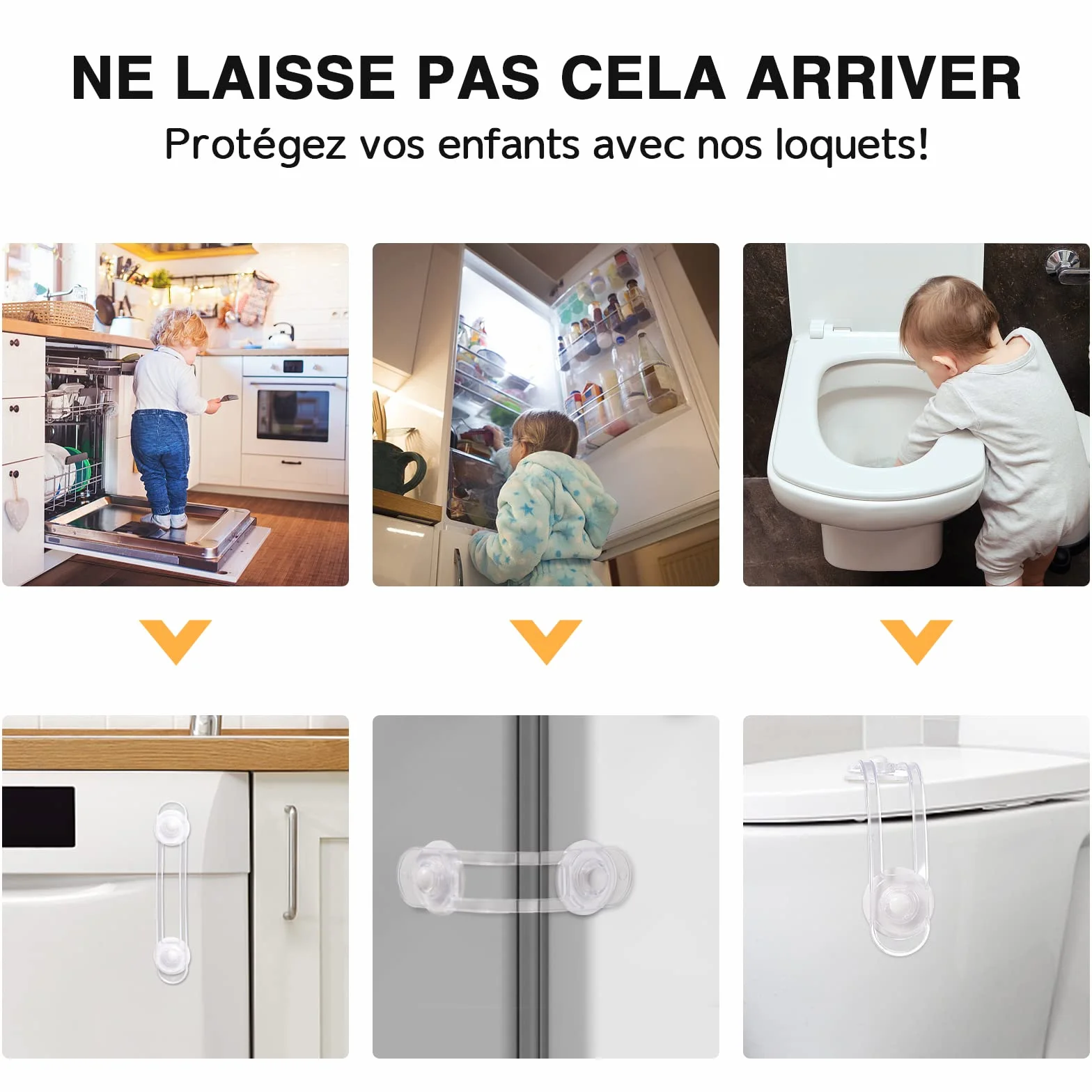Vinabo Bloc Placard Bebe 4k Securite Bebe Serrures Enfant Tiroirs Fridge Protection Securite Domestique 12 Pieces