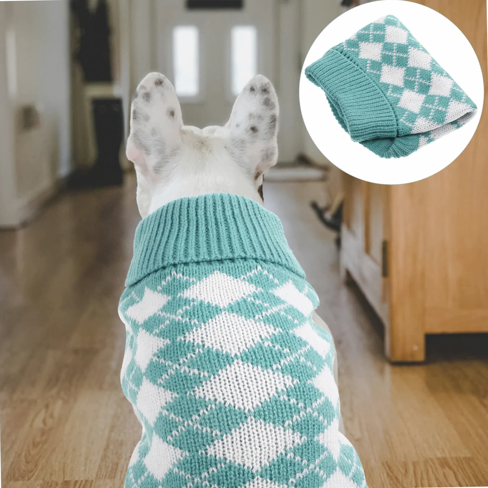 INOOMP 4pièces Pull pour Chien Vêtement Chaud Et Confortable pour Animaux De Compagnie Costume Hiver avec Motif Carreaux pour Chiens De Moyenne Et
