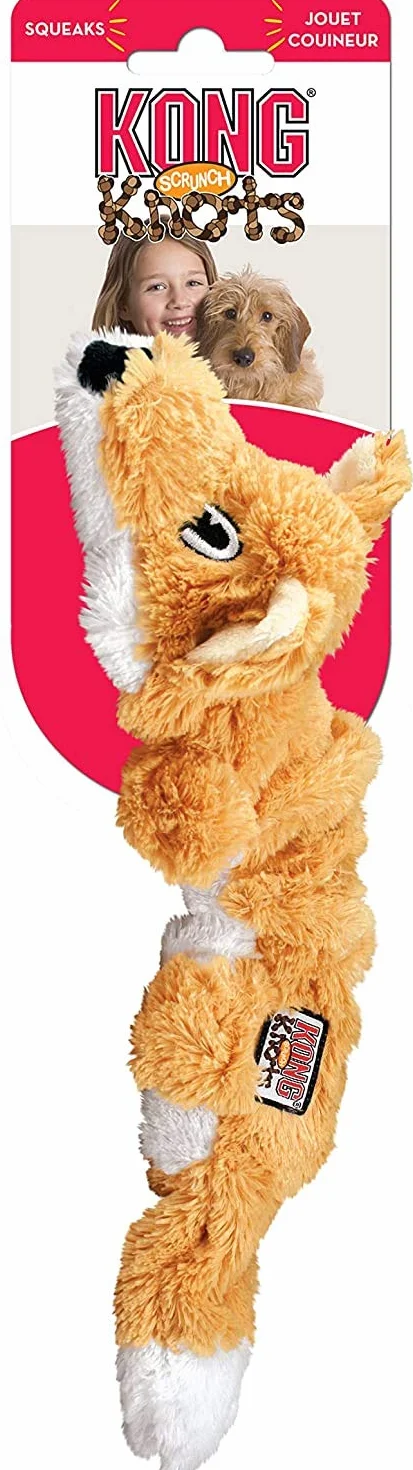 KONG Scrunch Knots Fox Zabawka dla Psa Mały/Średni