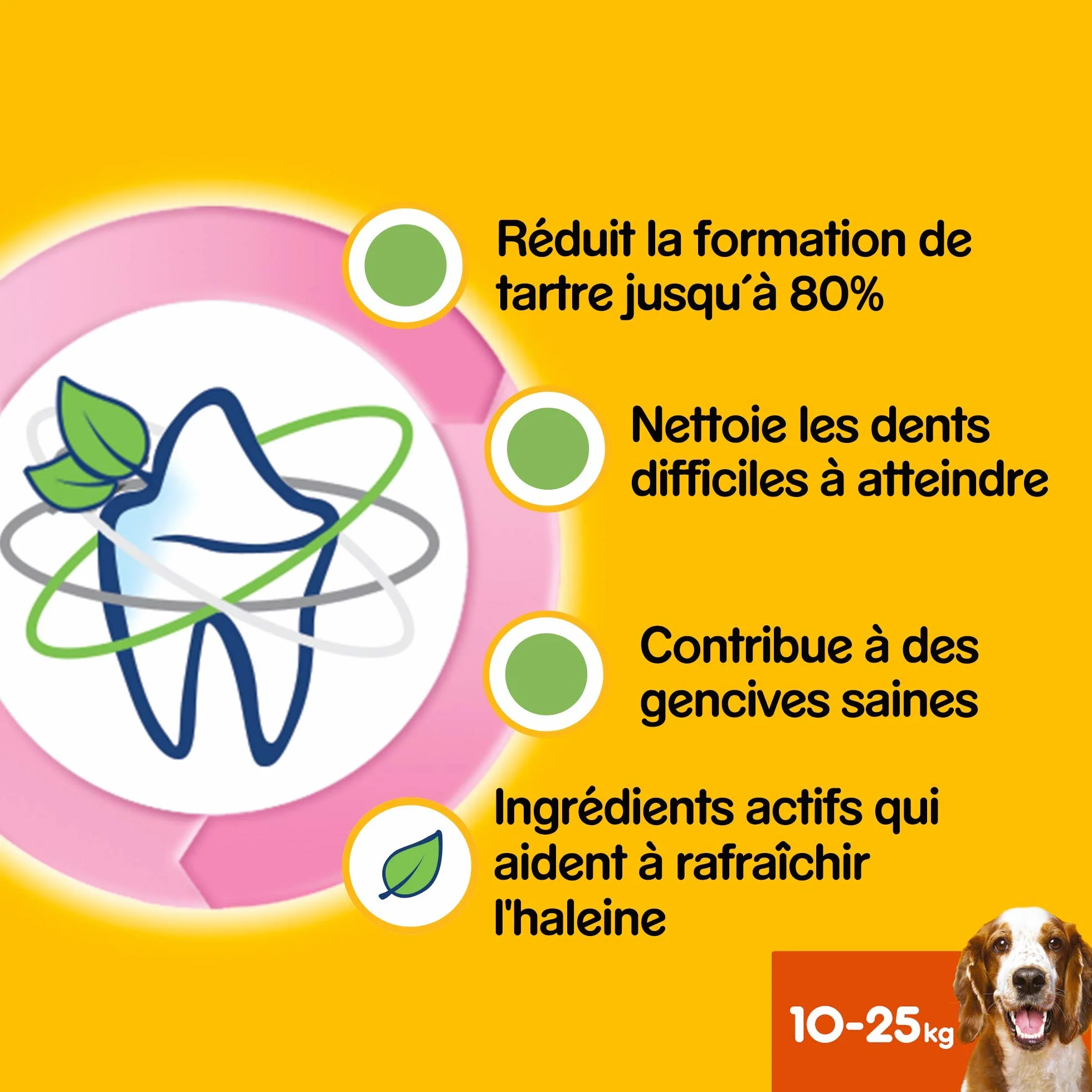 Pedigree Dentastix Fresh Friandises pour chien moyen, 7 bâtonnets hygiène bucco-dentaire 200 g