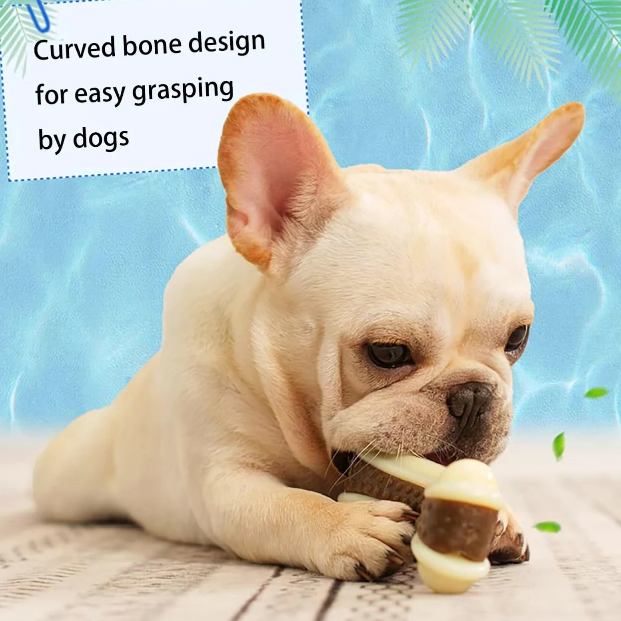 Lot de 8 os à mâcher pour chiens agressifs, véritable saveur de bœuf, jouets à mâcher indestructibles pour chiens de grande/moyenne/petite race, jouet robuste avec nylon durable